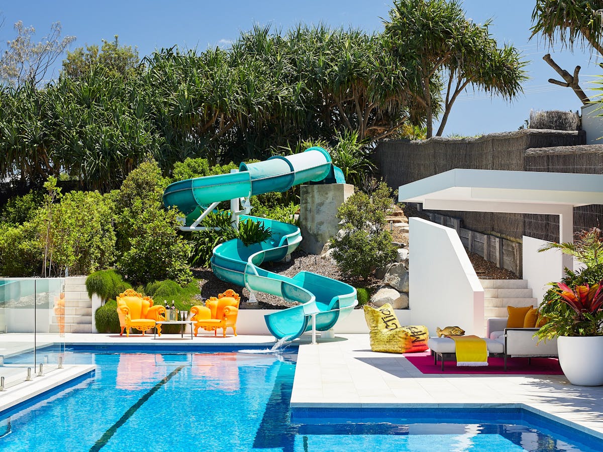Stunning Pool with its own slide, luxury home, luxury pool