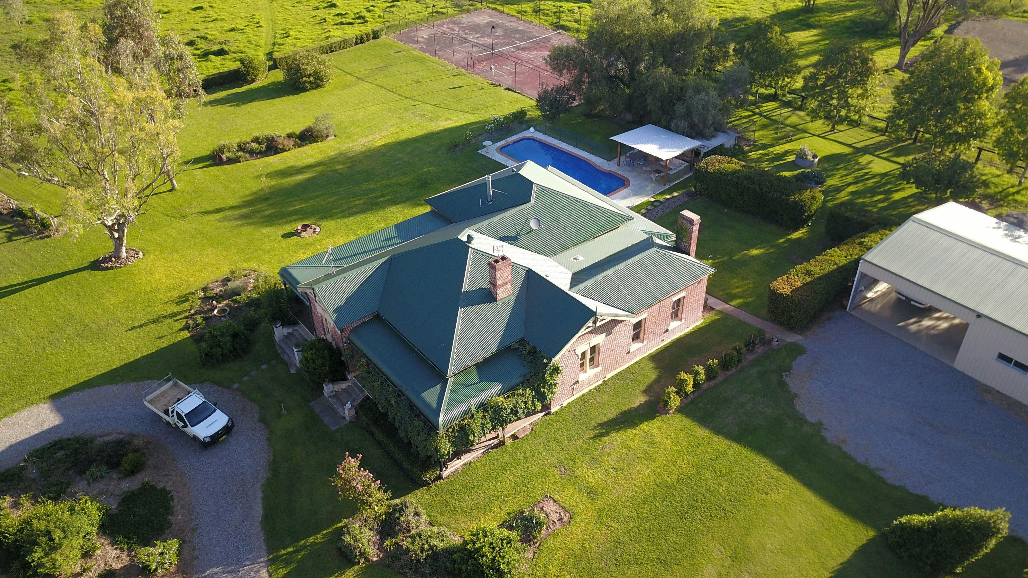 The main homestead and pool