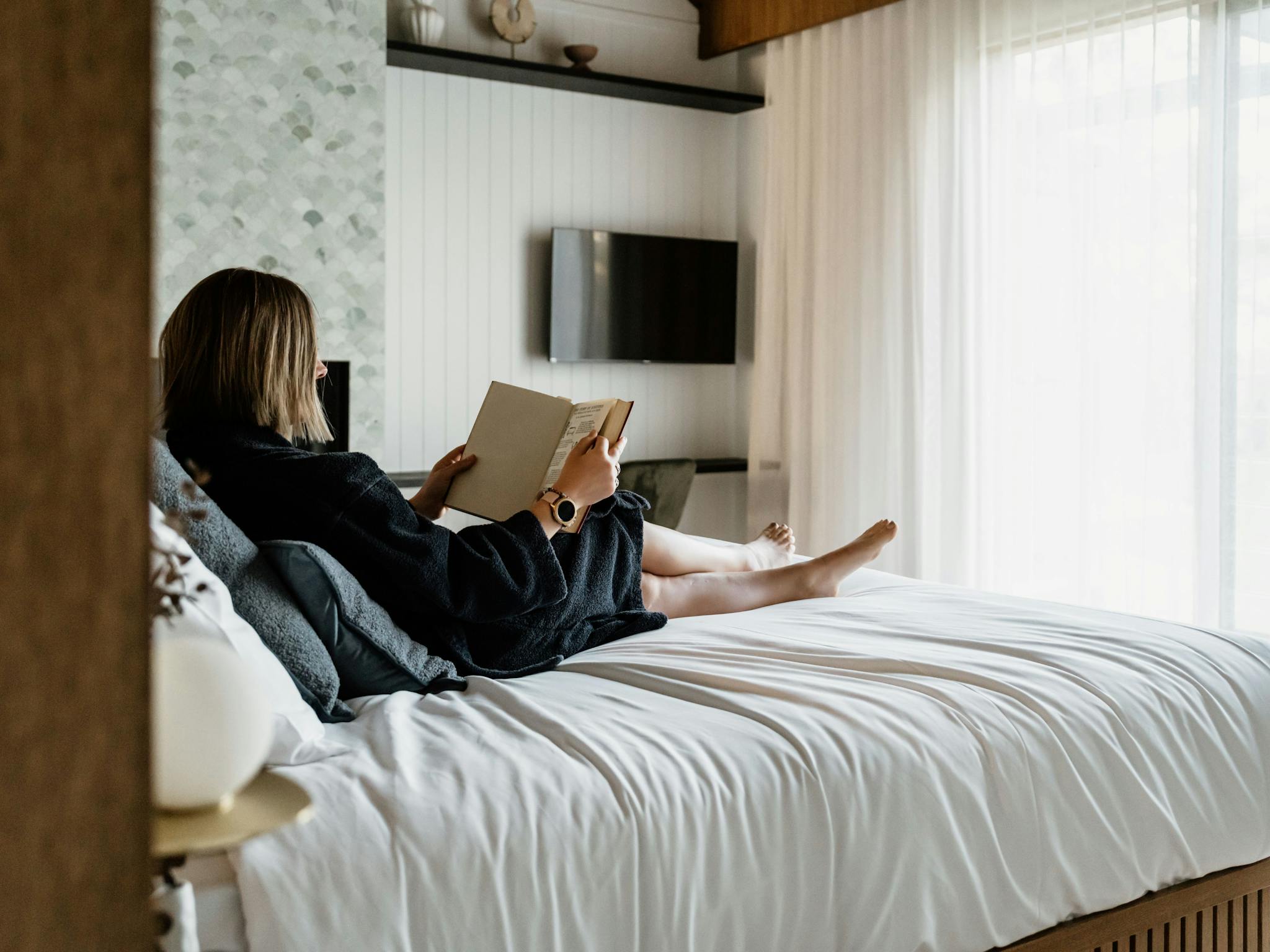 Relax with a book in the Master Bedroom
