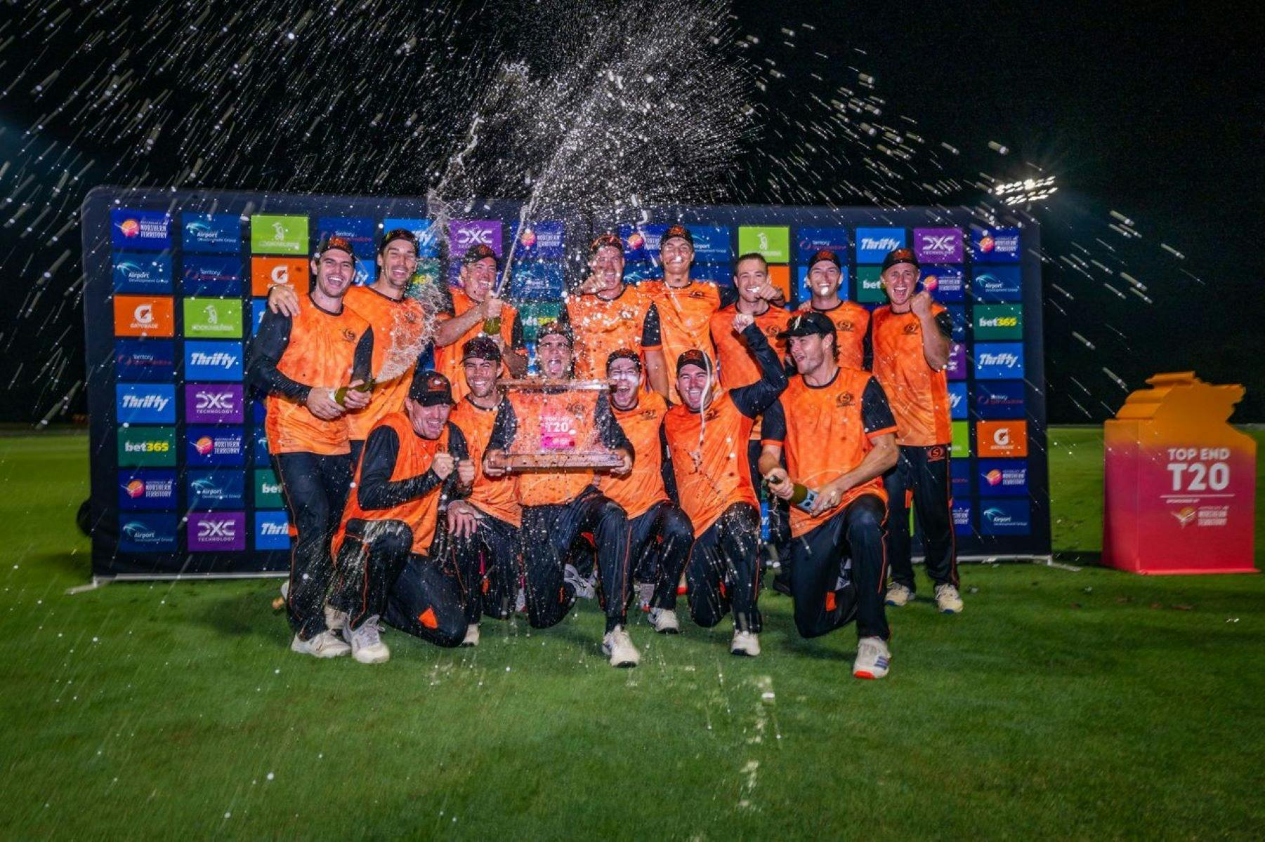 Perth Scorchers celebrate winning the 2025 Top End T20 Series