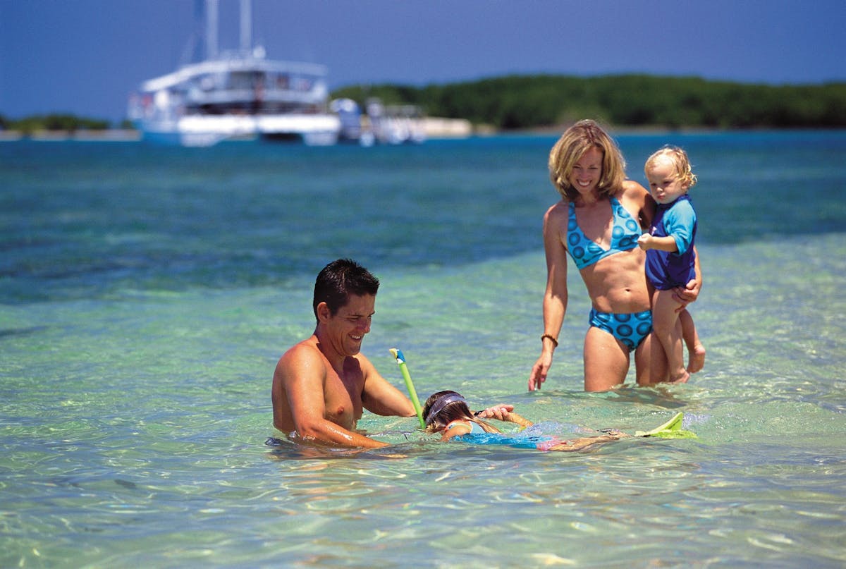 family snorkelling