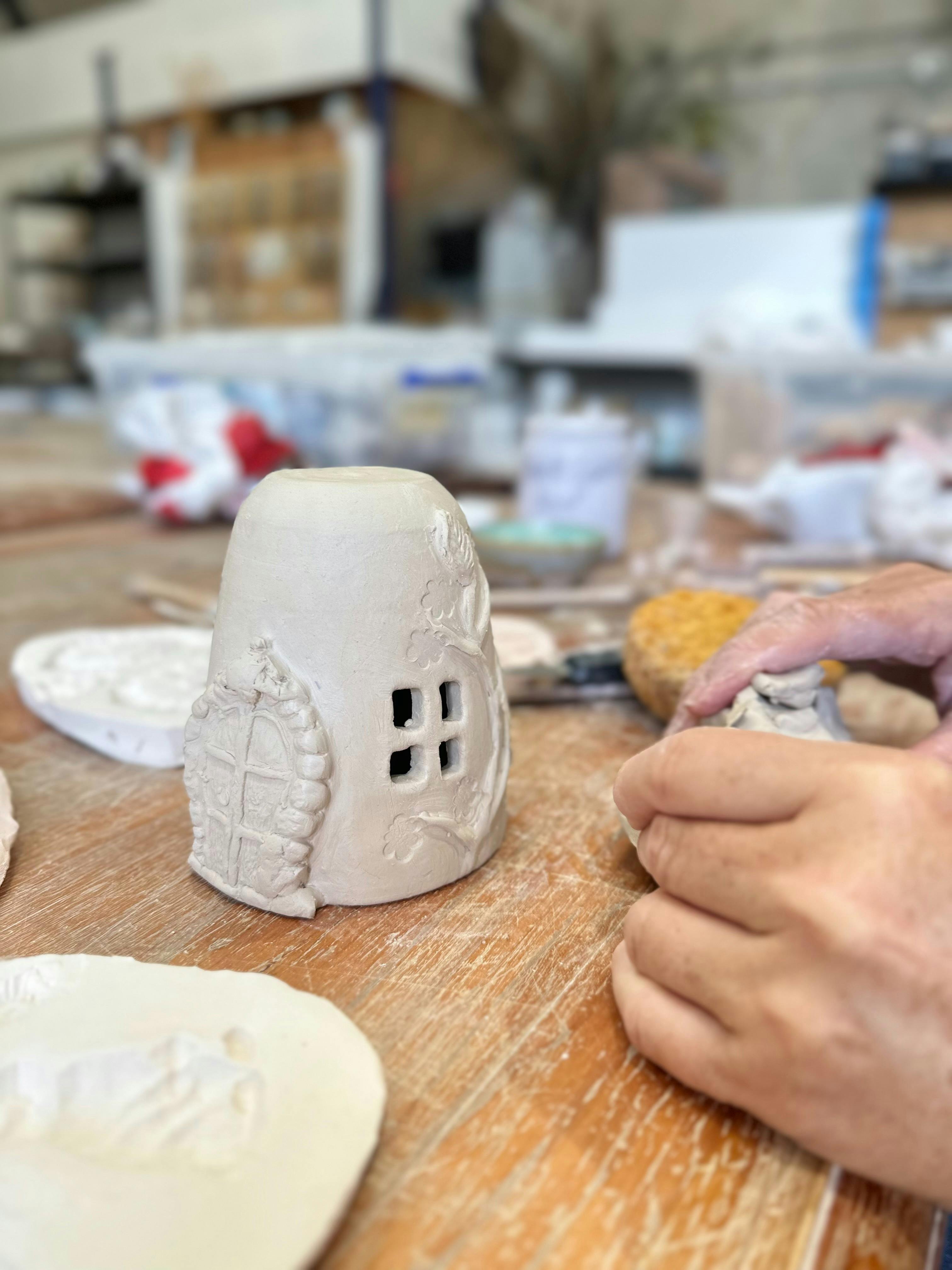Hand Building Pottery Workshop - Houses, Fairy Houses and Oil Burners