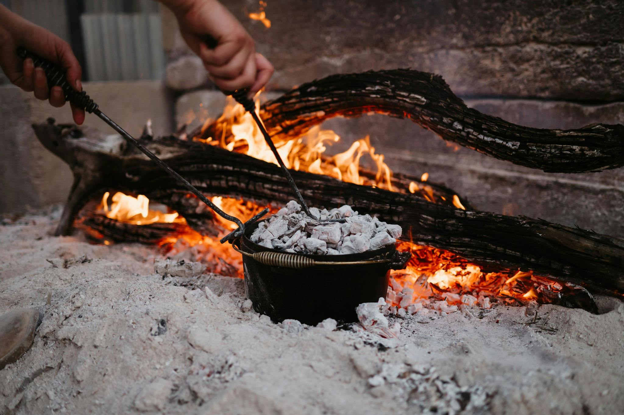 Camp oven dinner