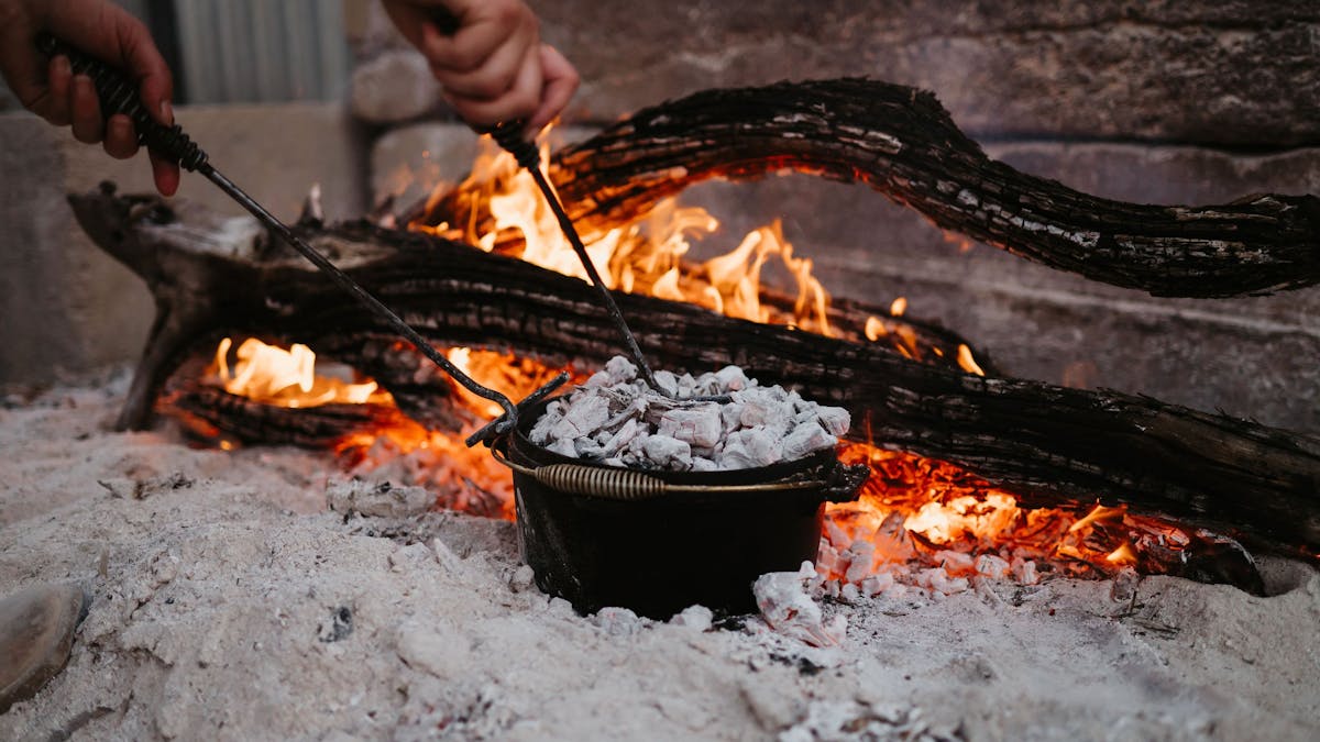 Camp oven dinner