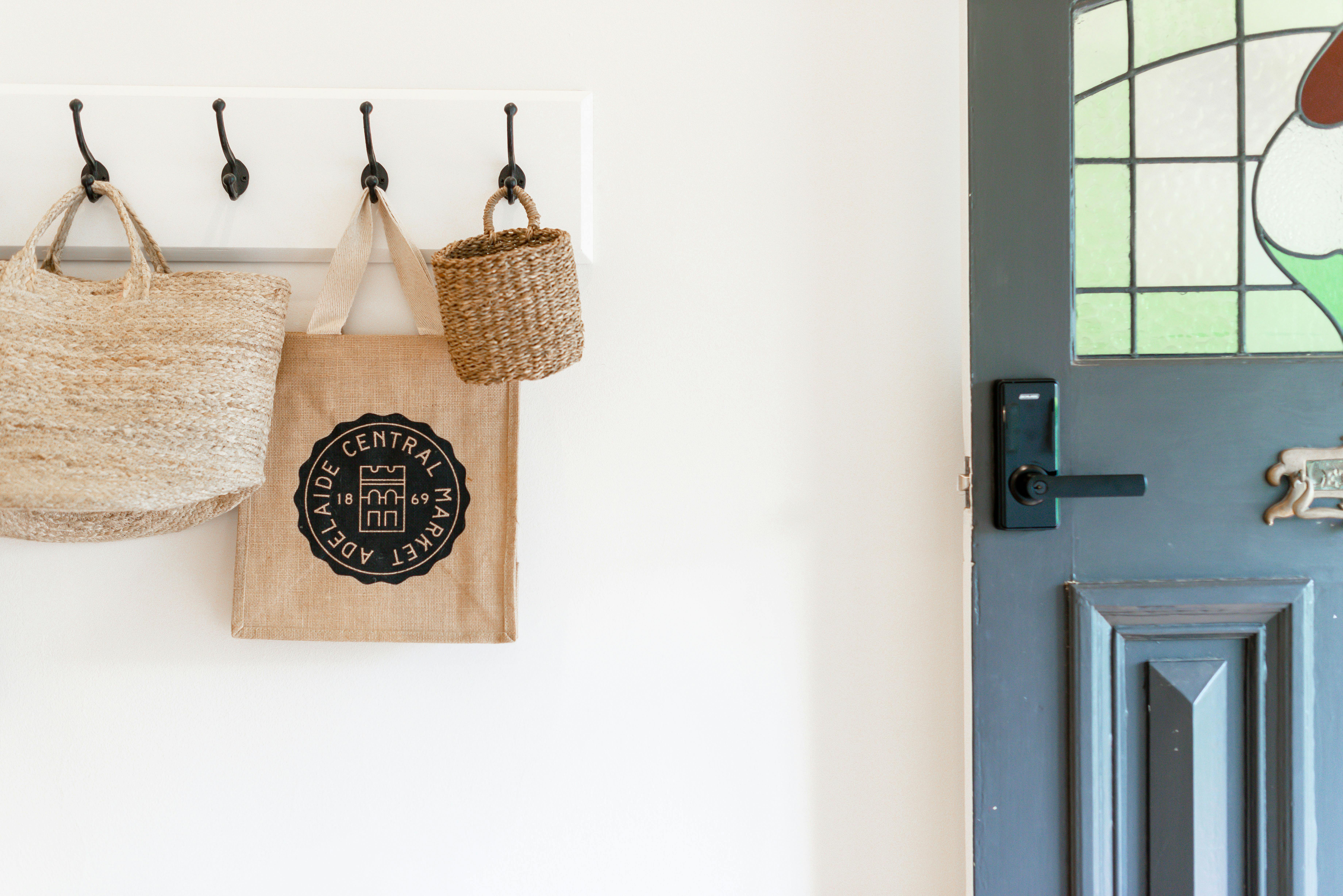 Entrance with stained glass