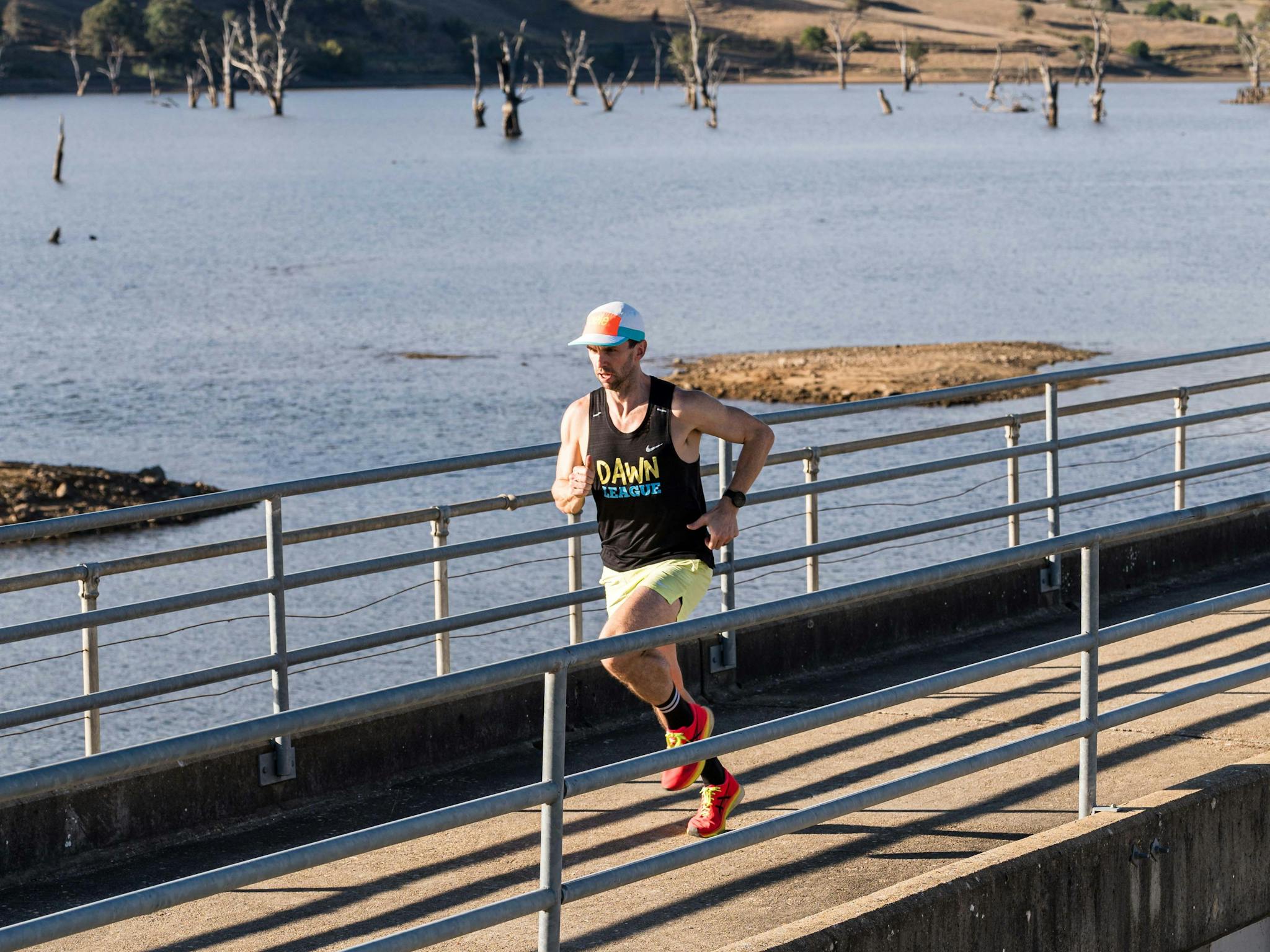 a marathon runner on a trail