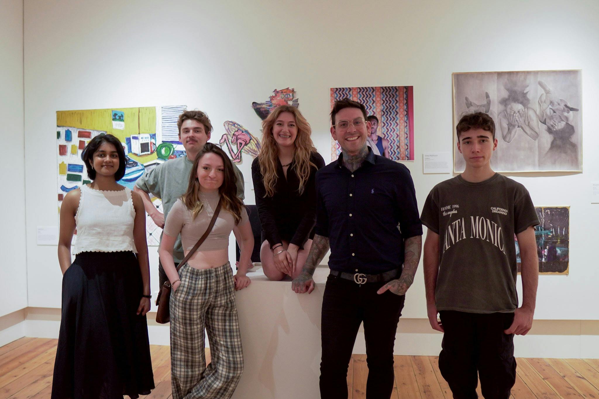 Participants of ArtRage 2023 with City of Launceston Mayor Matthew Garwood