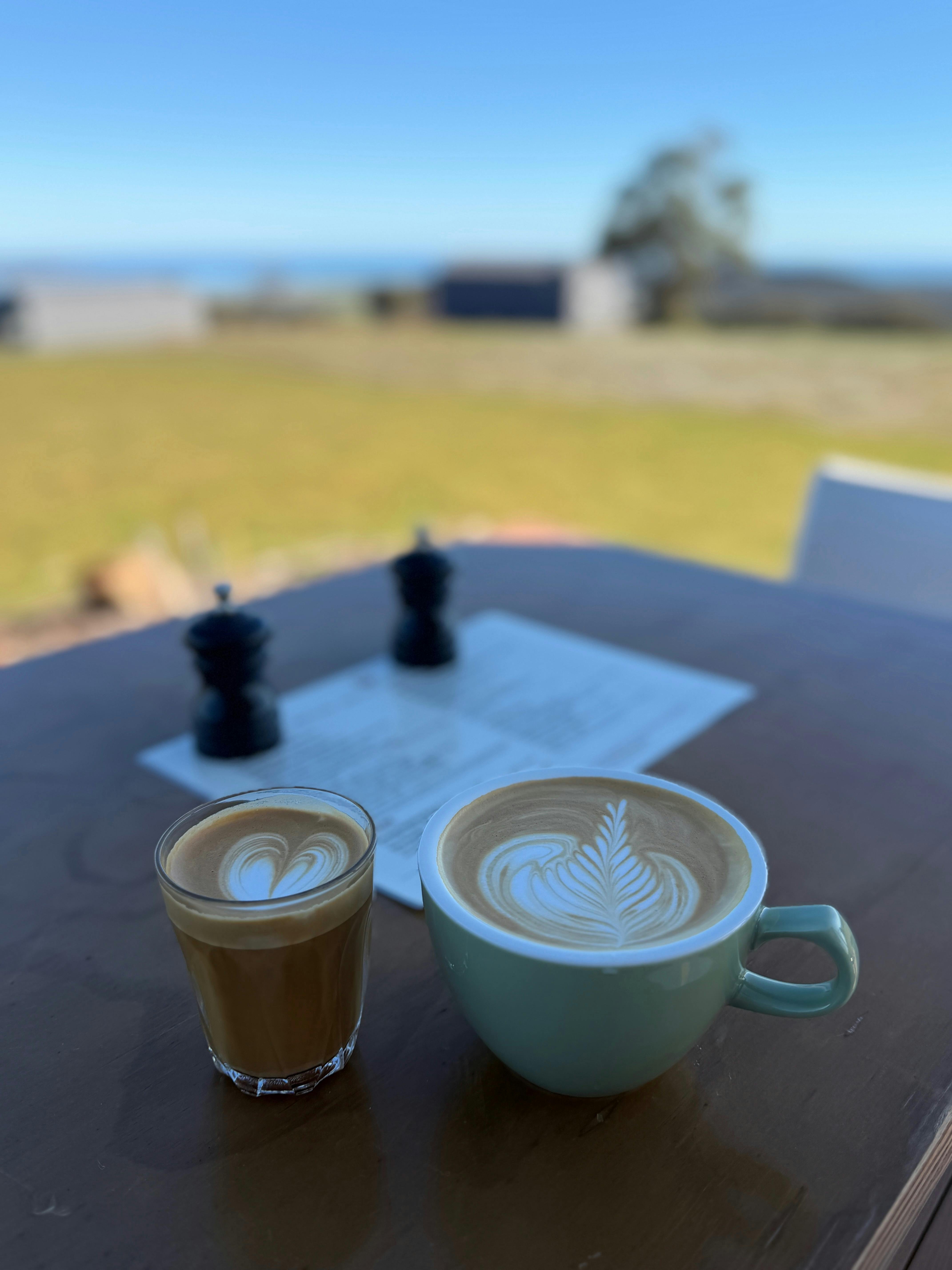 Coffees on Table with a View