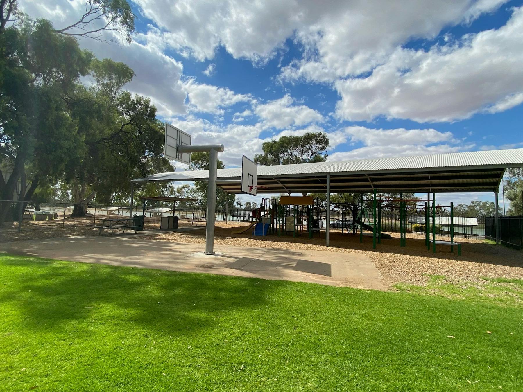 Basketball hoops at Waikerie Lions Playground