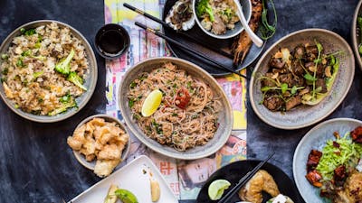 Table of pop chinese dishes from Natural Nine