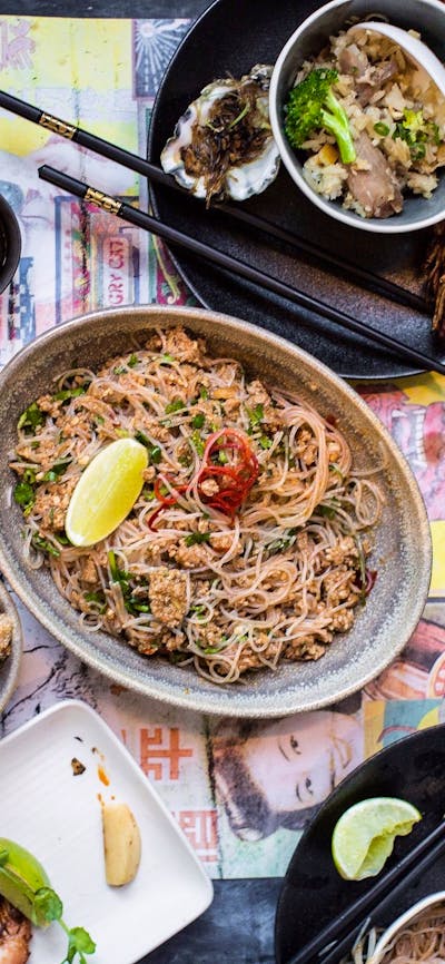 Table of pop chinese dishes from Natural Nine