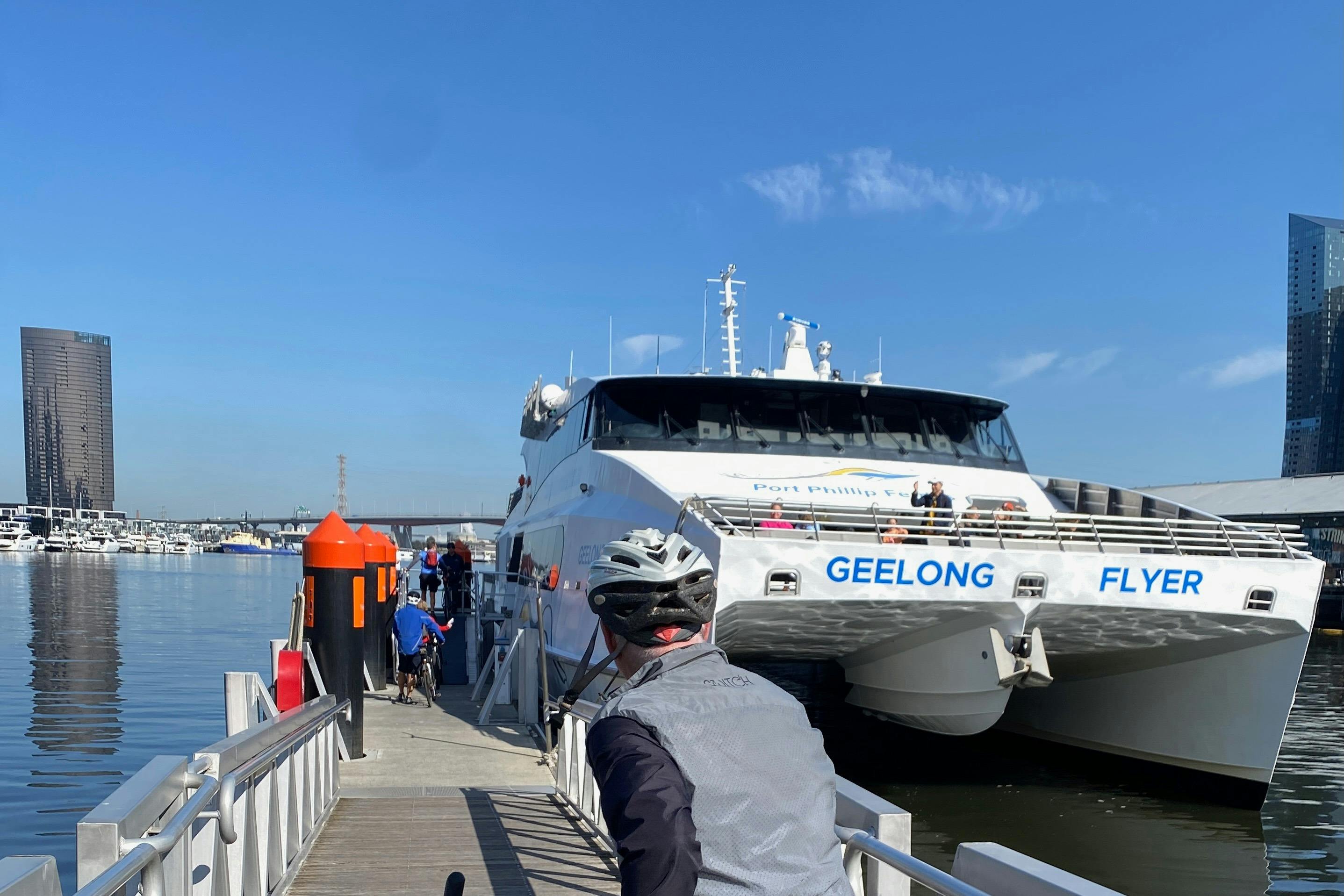 Boarding the Docklands to Portarlington Port Phillip Ferries