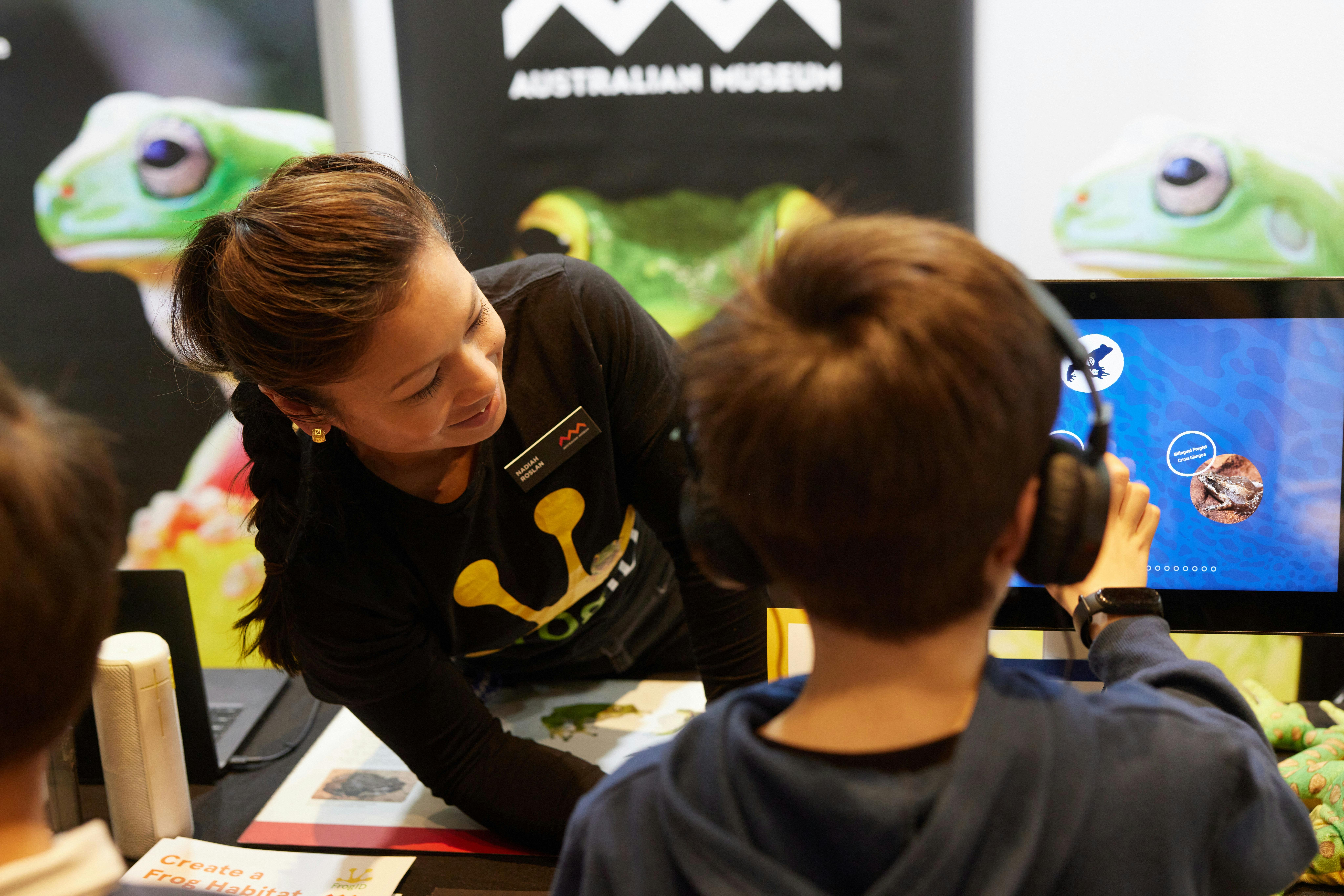 Frog ID stall at Science Expo
