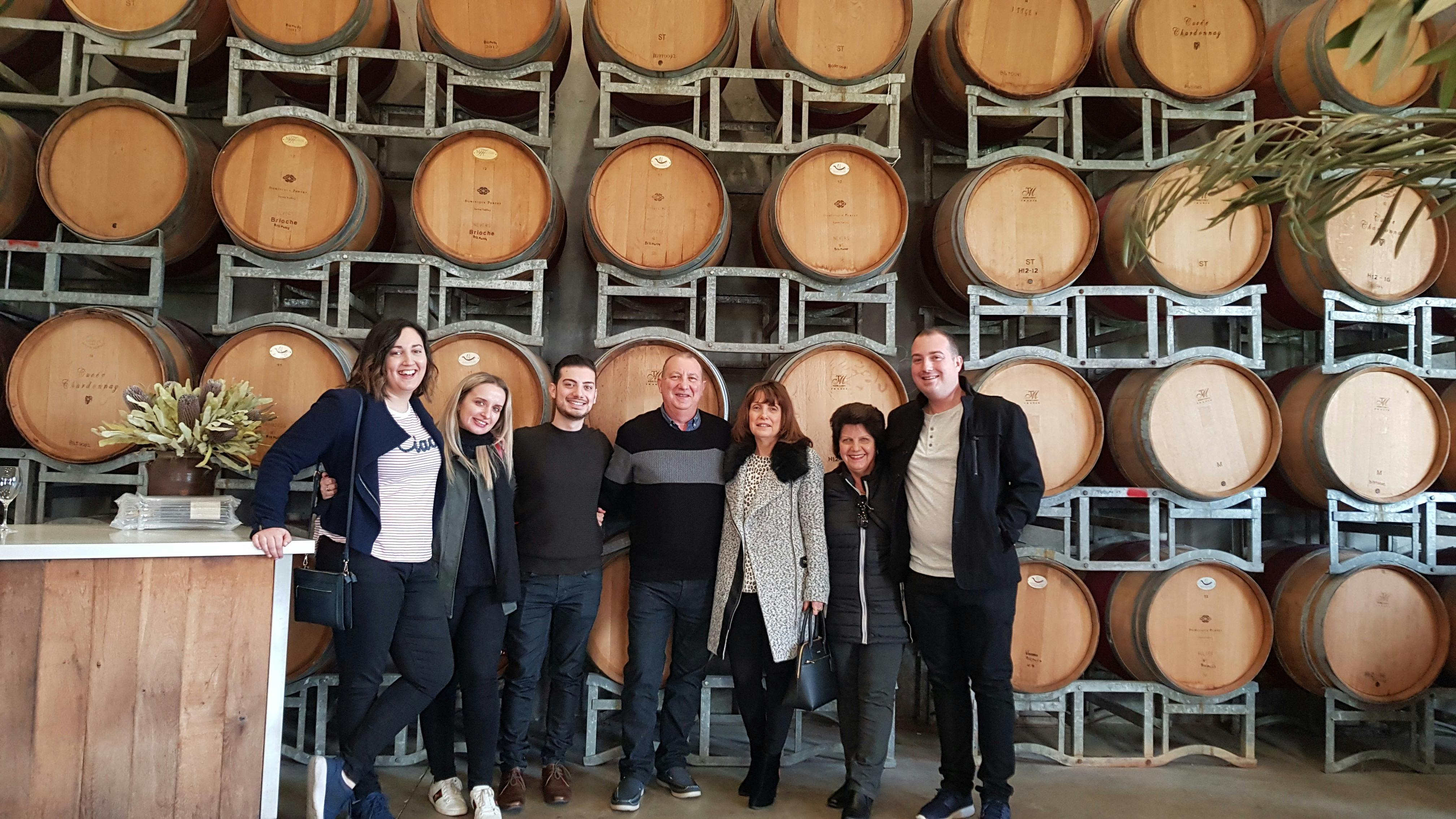Group of guests at a winery