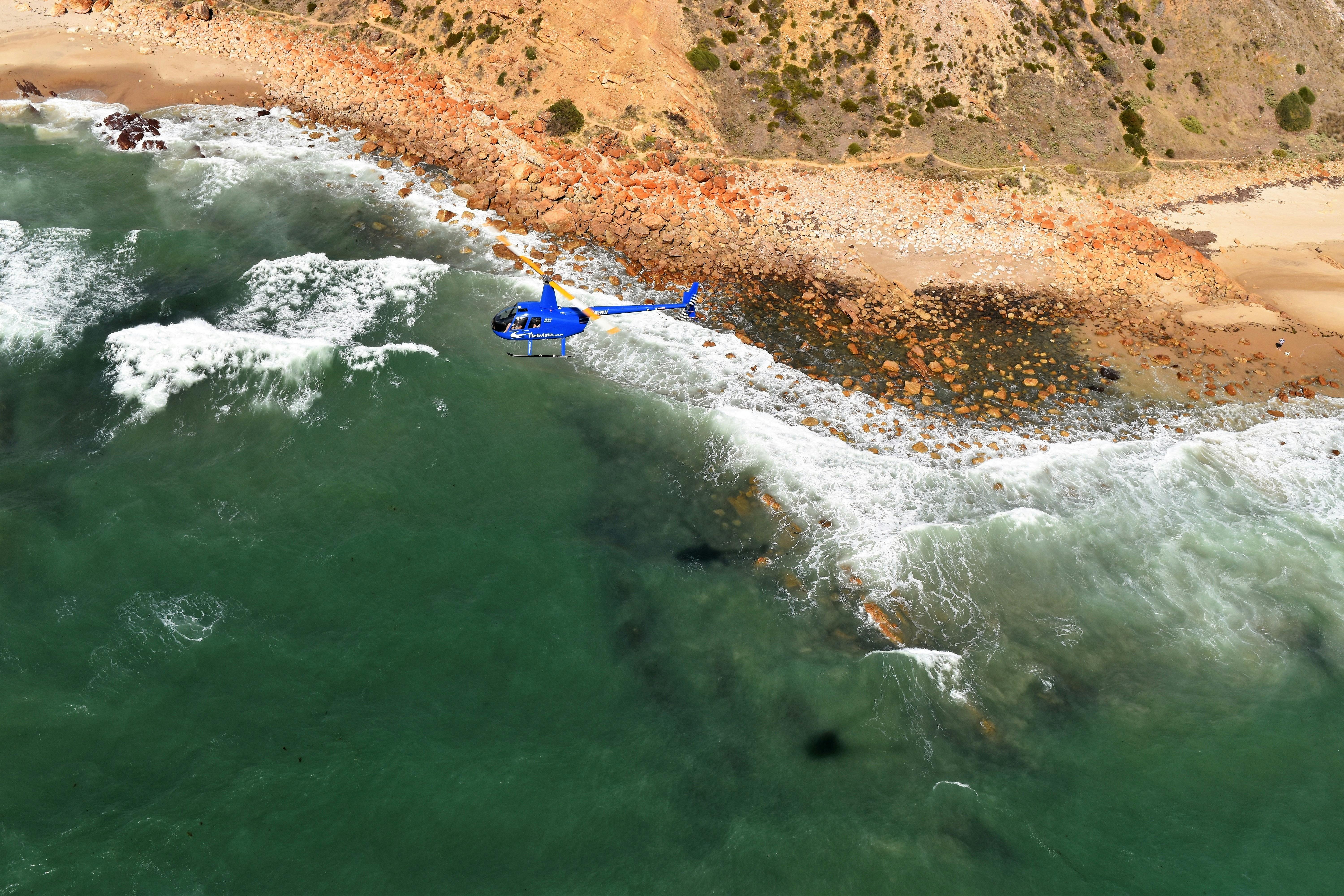 flying along Fleurieu Peninsula