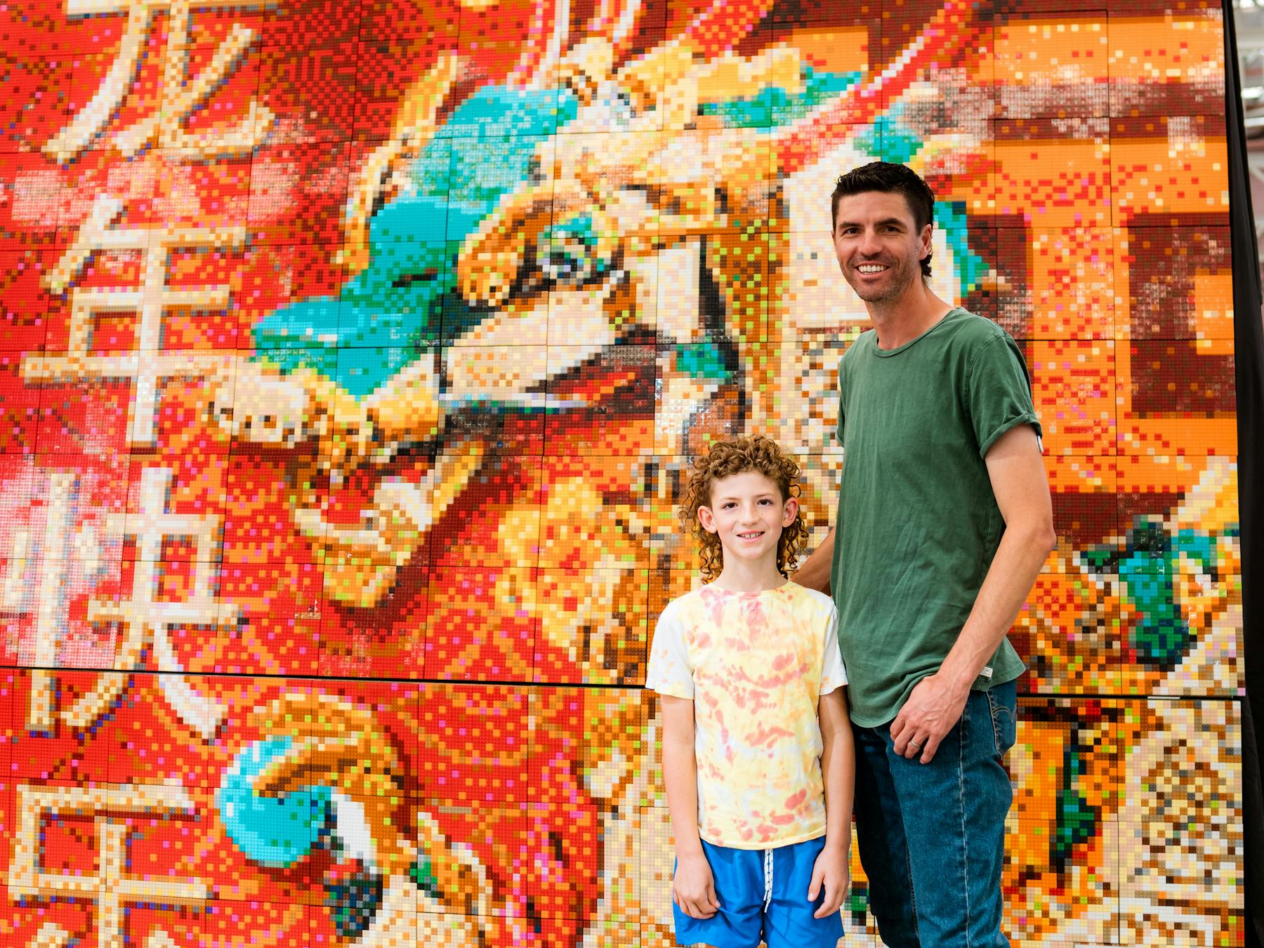 Giant LEGO mosaic at Bendigo Bricks