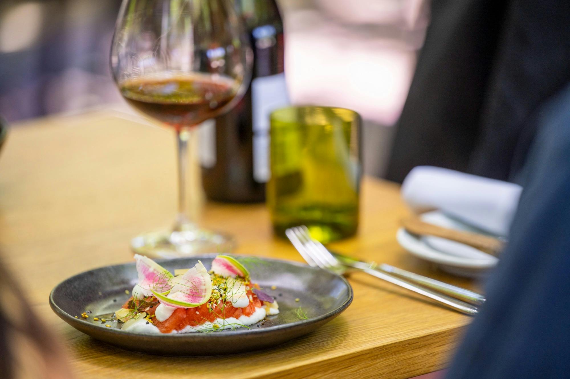 Vegan Watermelon Dish at The Currant Shed