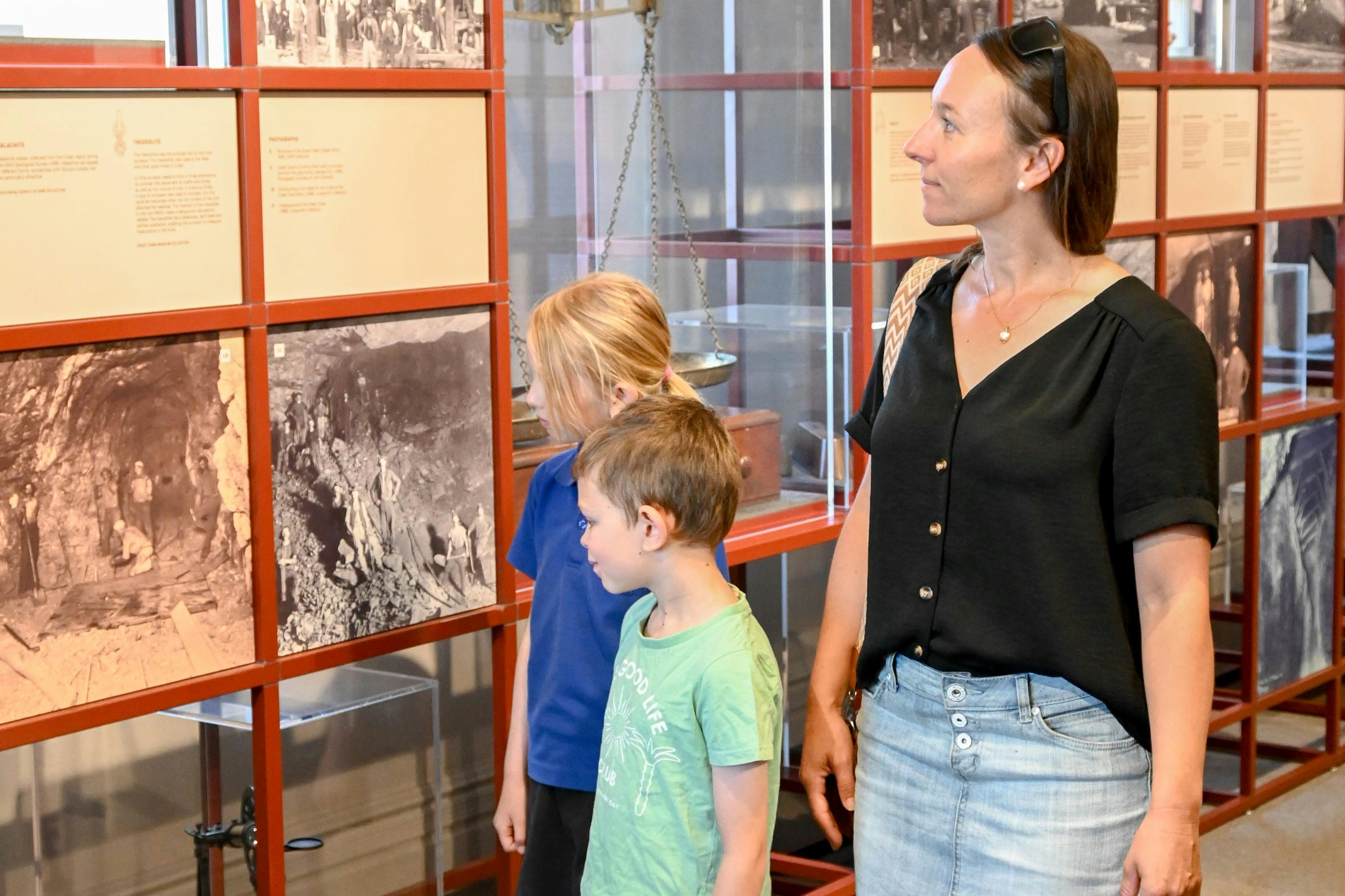 Three visitors to the Museum