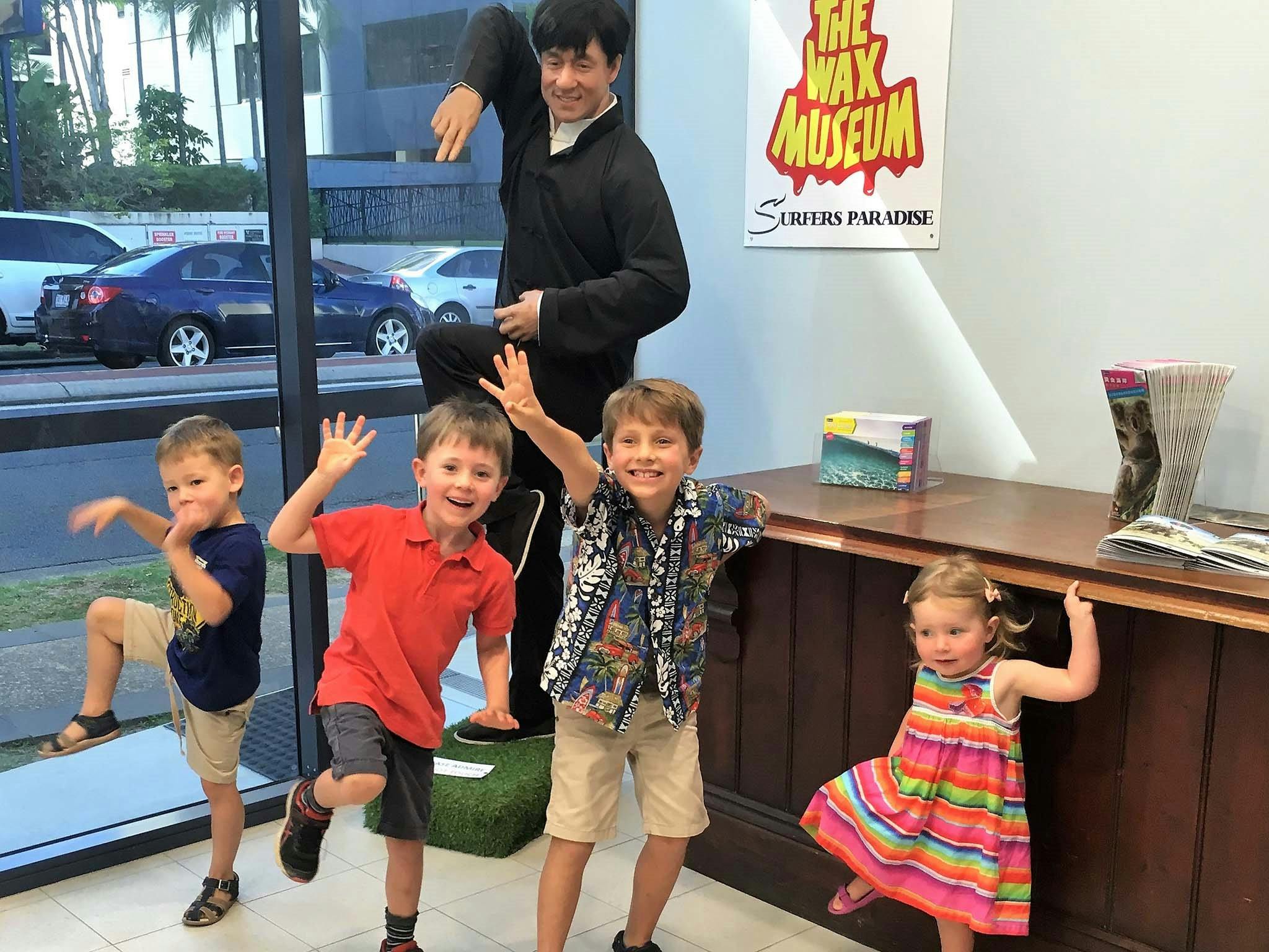 Kids enjoying Jackie Chan