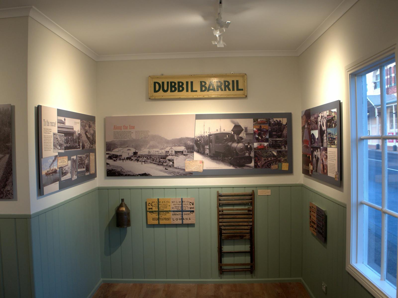 Display at the West Coast Wilderness Railway Museum, Queenstown, Tasmania