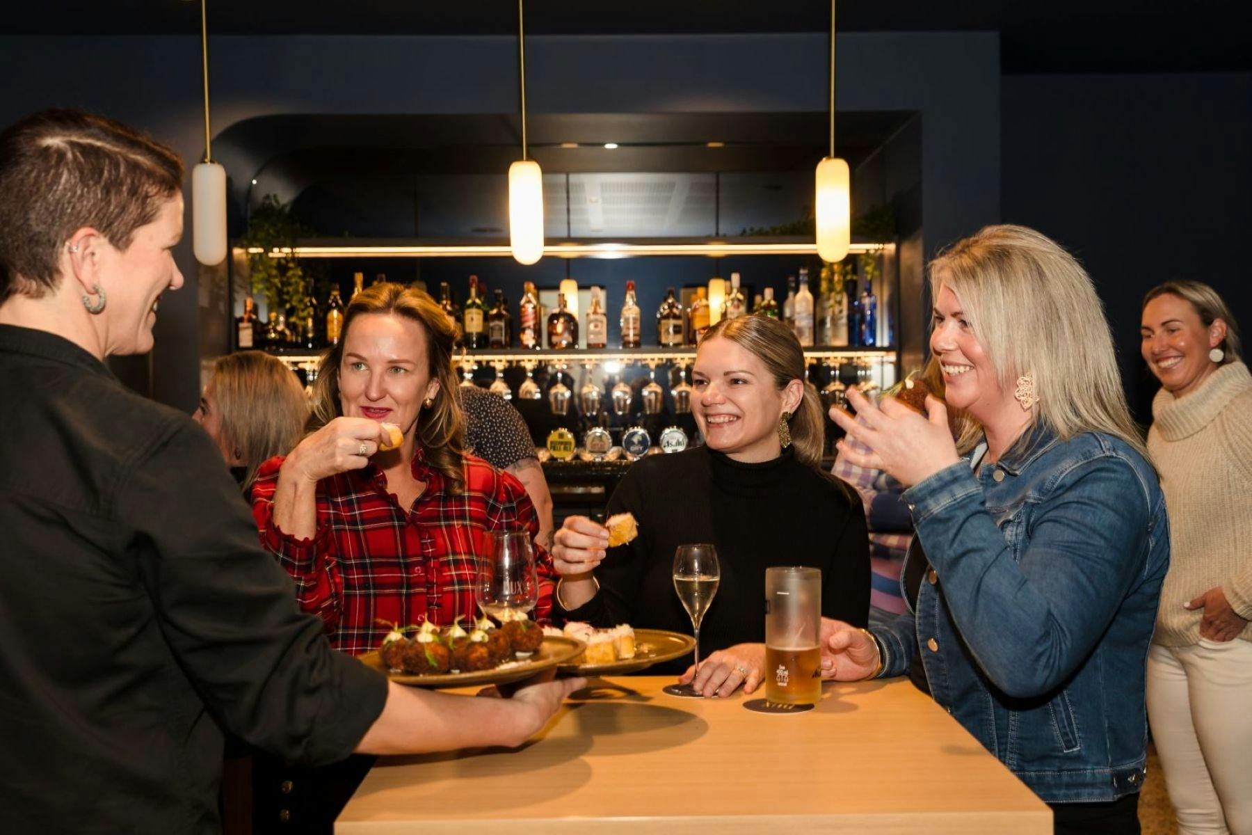 Canapes function food laughter