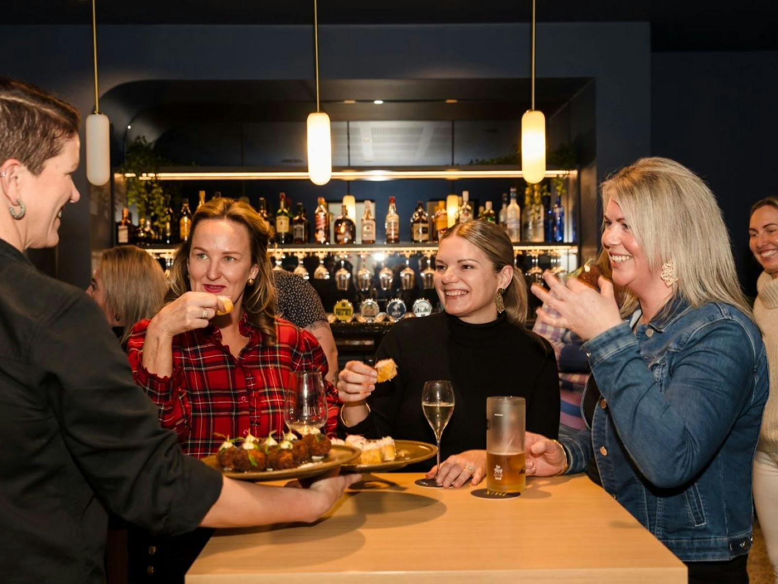 Canapes function food laughter