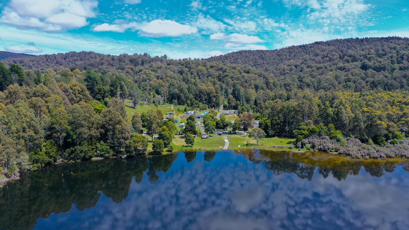 View of the park from the lake