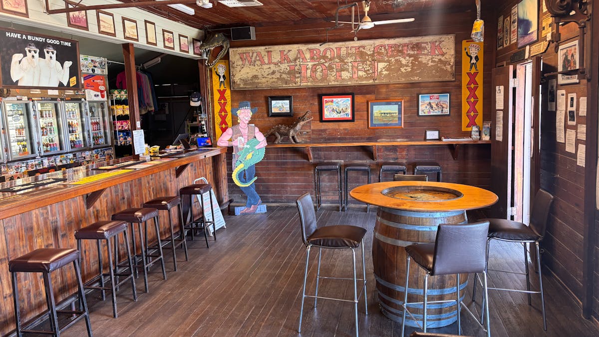 Inside the famous Walkabout Creek Hotel