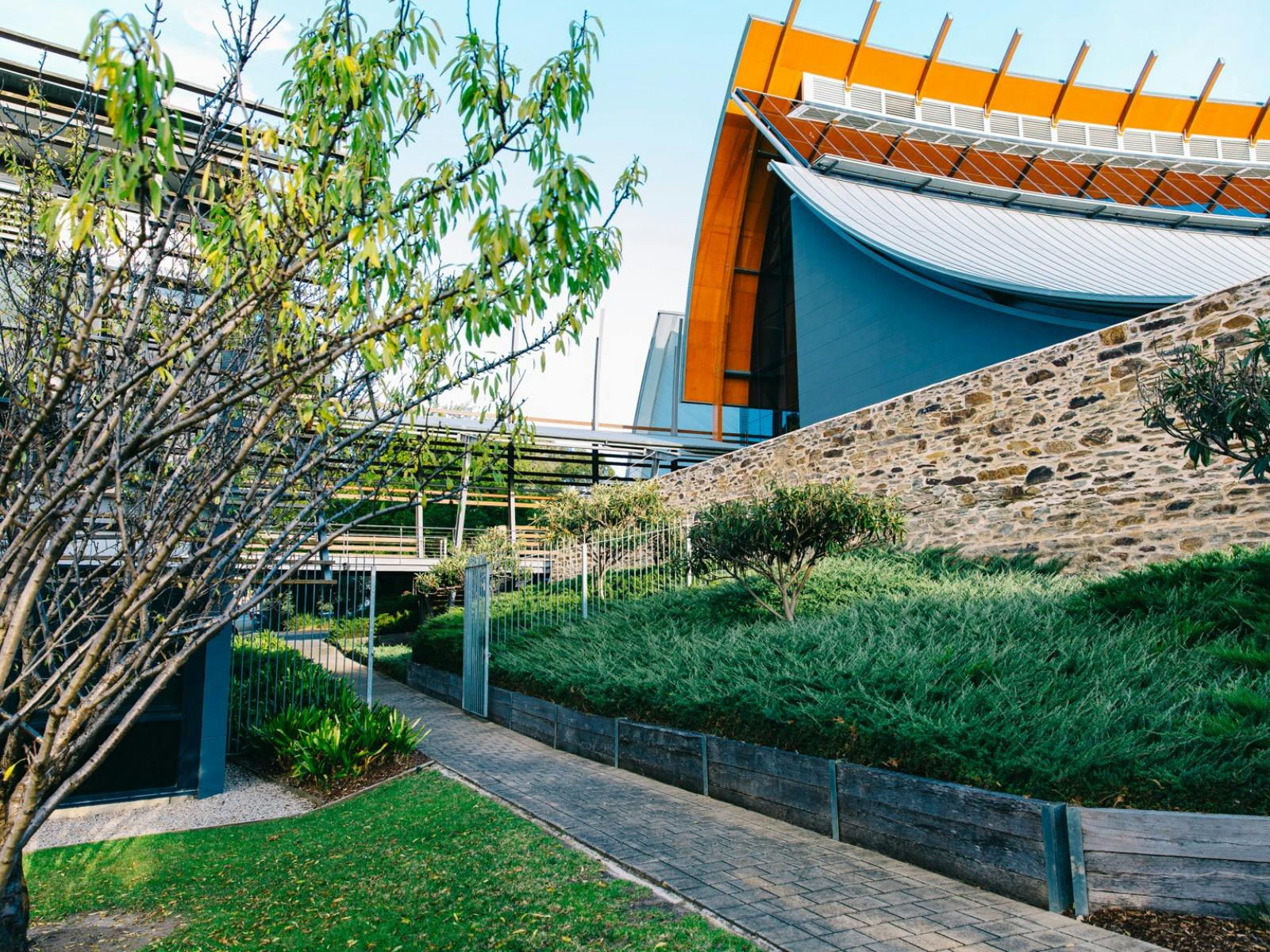 View of the National Wine Centre from the Stables Lawns