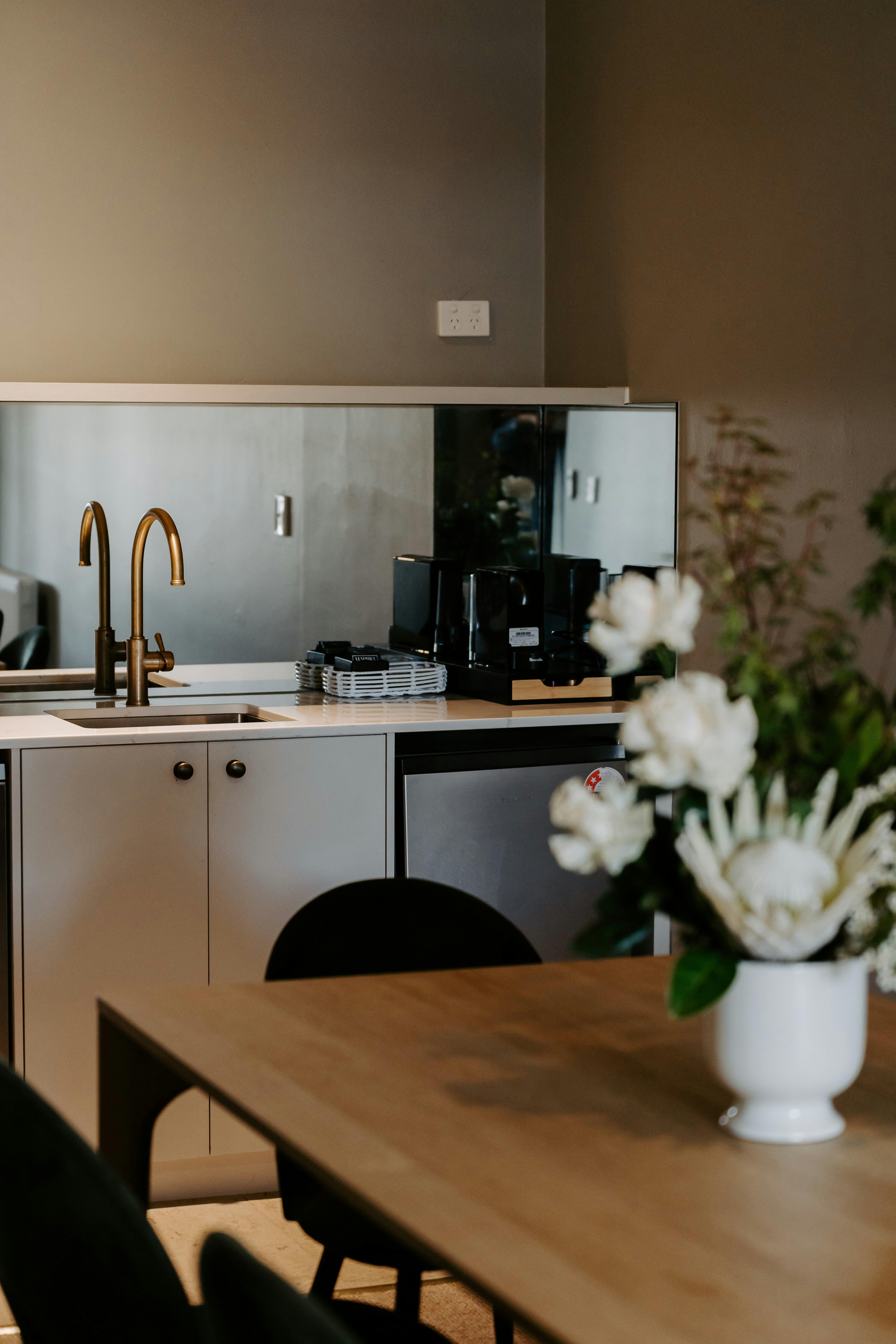 kitchen and dining area