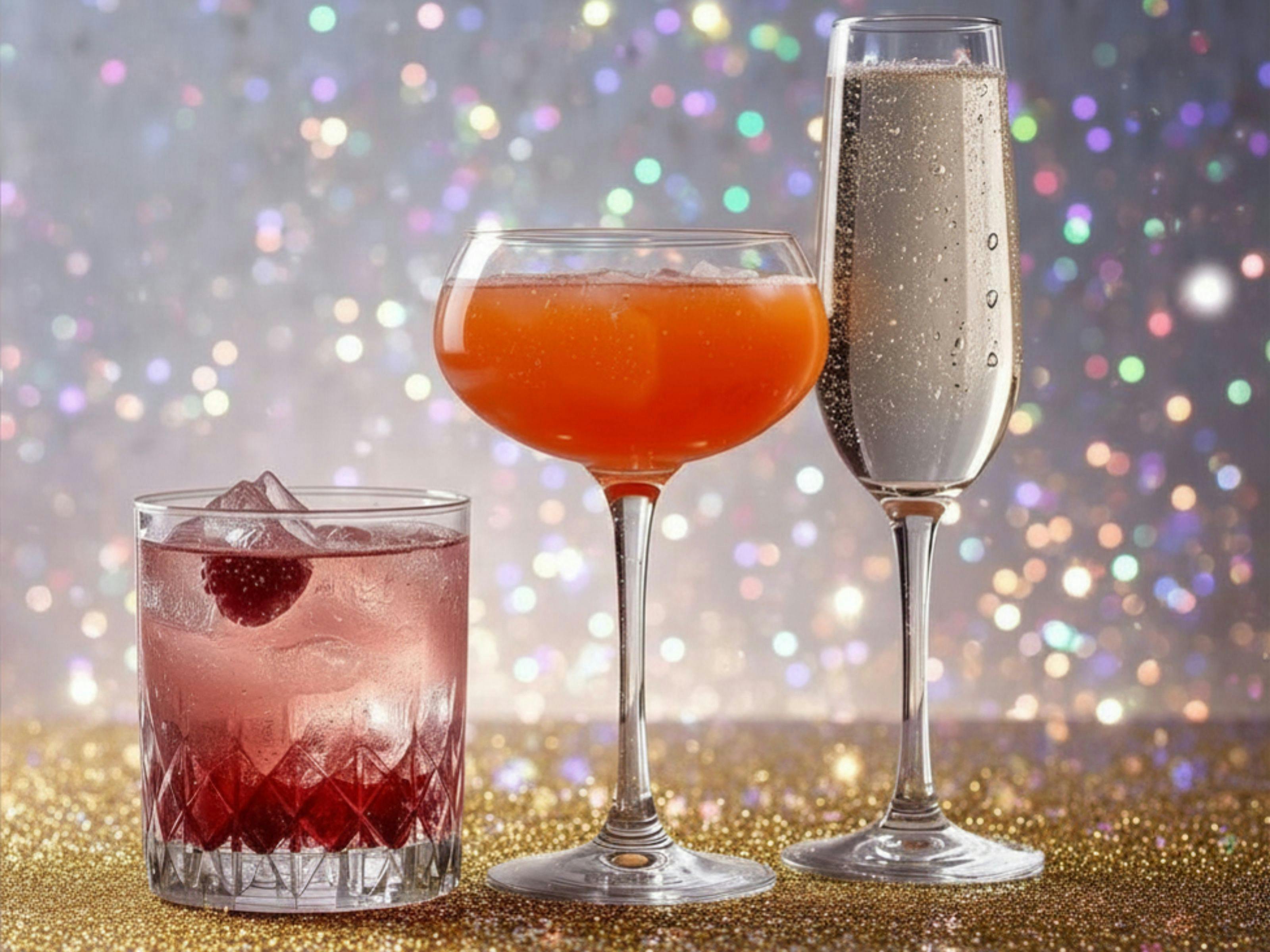 Cocktail party drinks with a sparkly background for FORG Cocktail Party 18 July 2026
