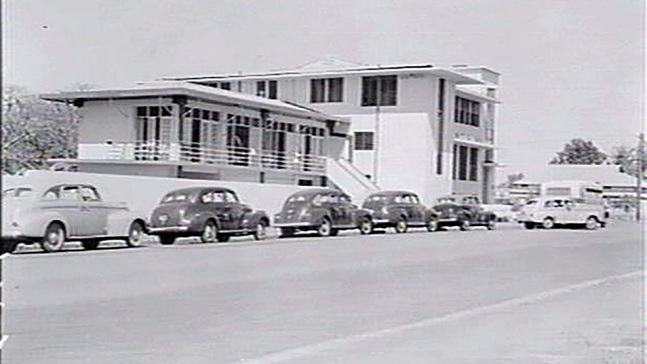 1947 - the left side of the building was the Manager's residence.