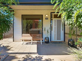 Generously shaded front of the house, ensures privacy and a leafy outlook