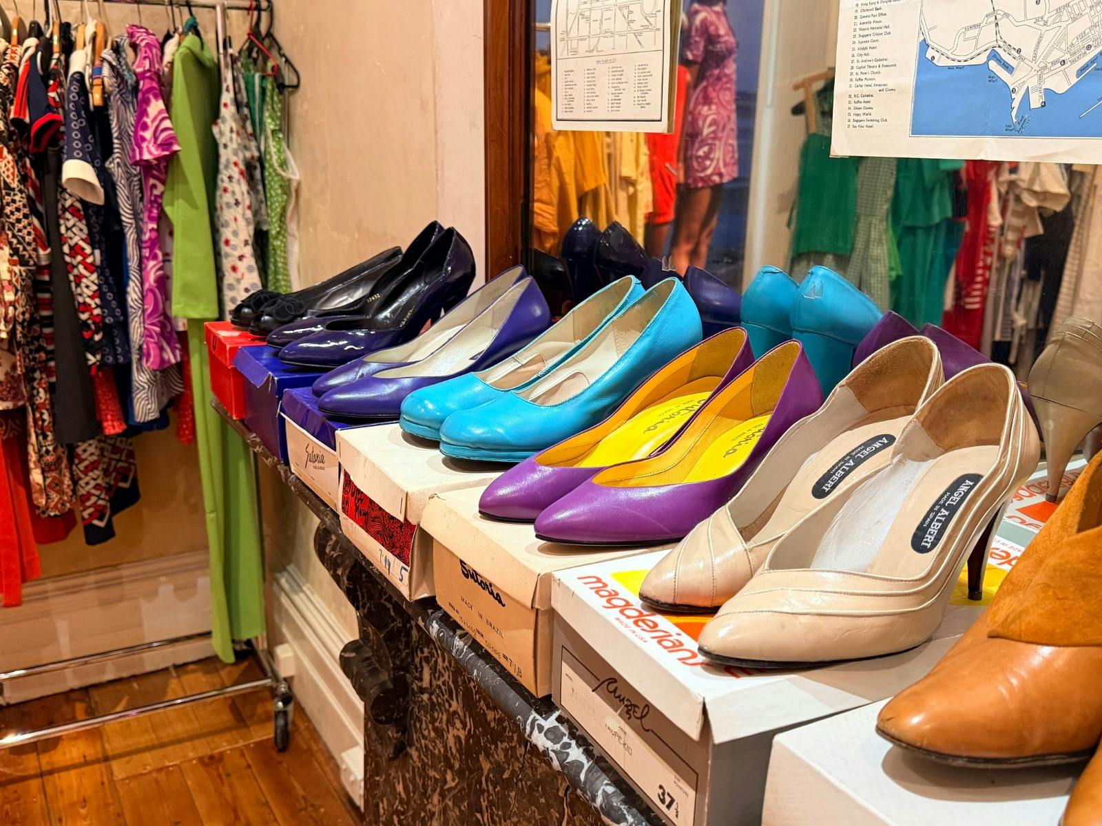 Shoes on display
