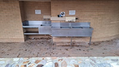 Camp kitchen and laundry
