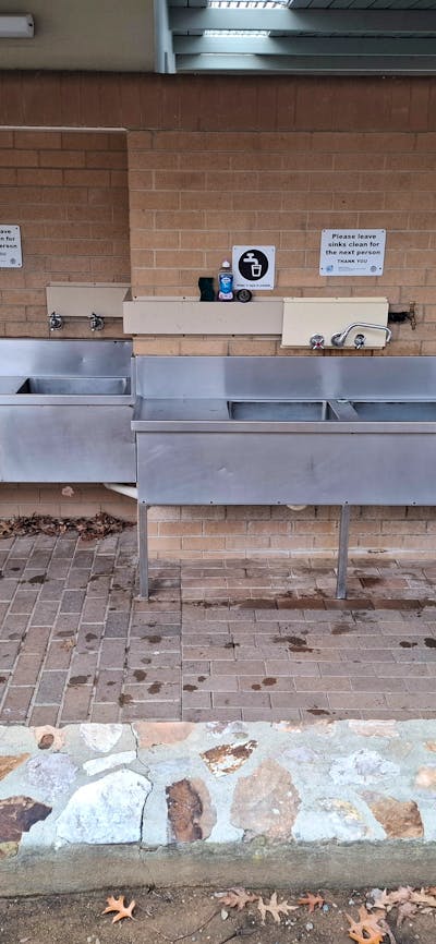 Camp kitchen and laundry