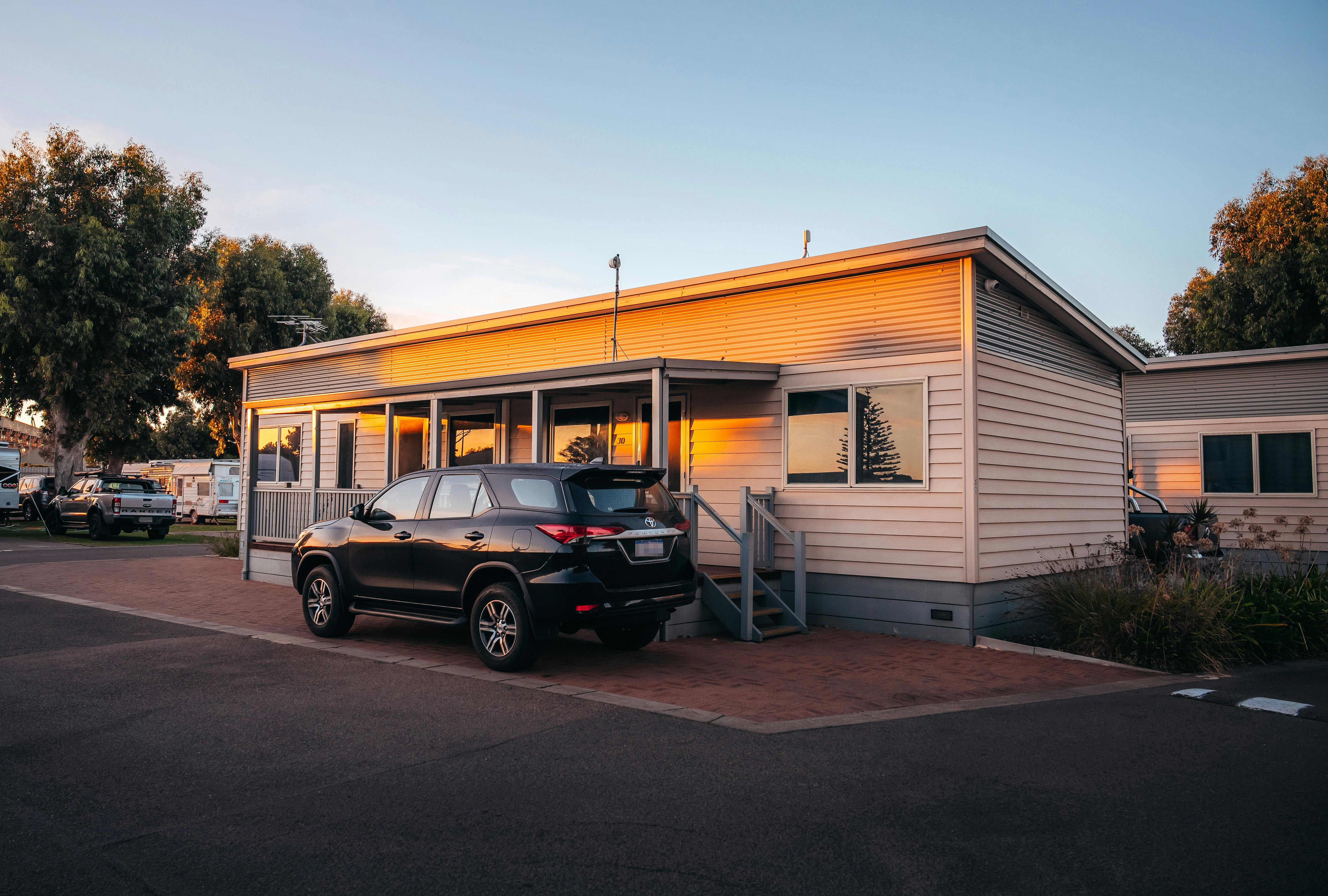 Sunset is golden at Esperance Bay Holiday Park 2 Bedroom Deluxe Holiday Unit