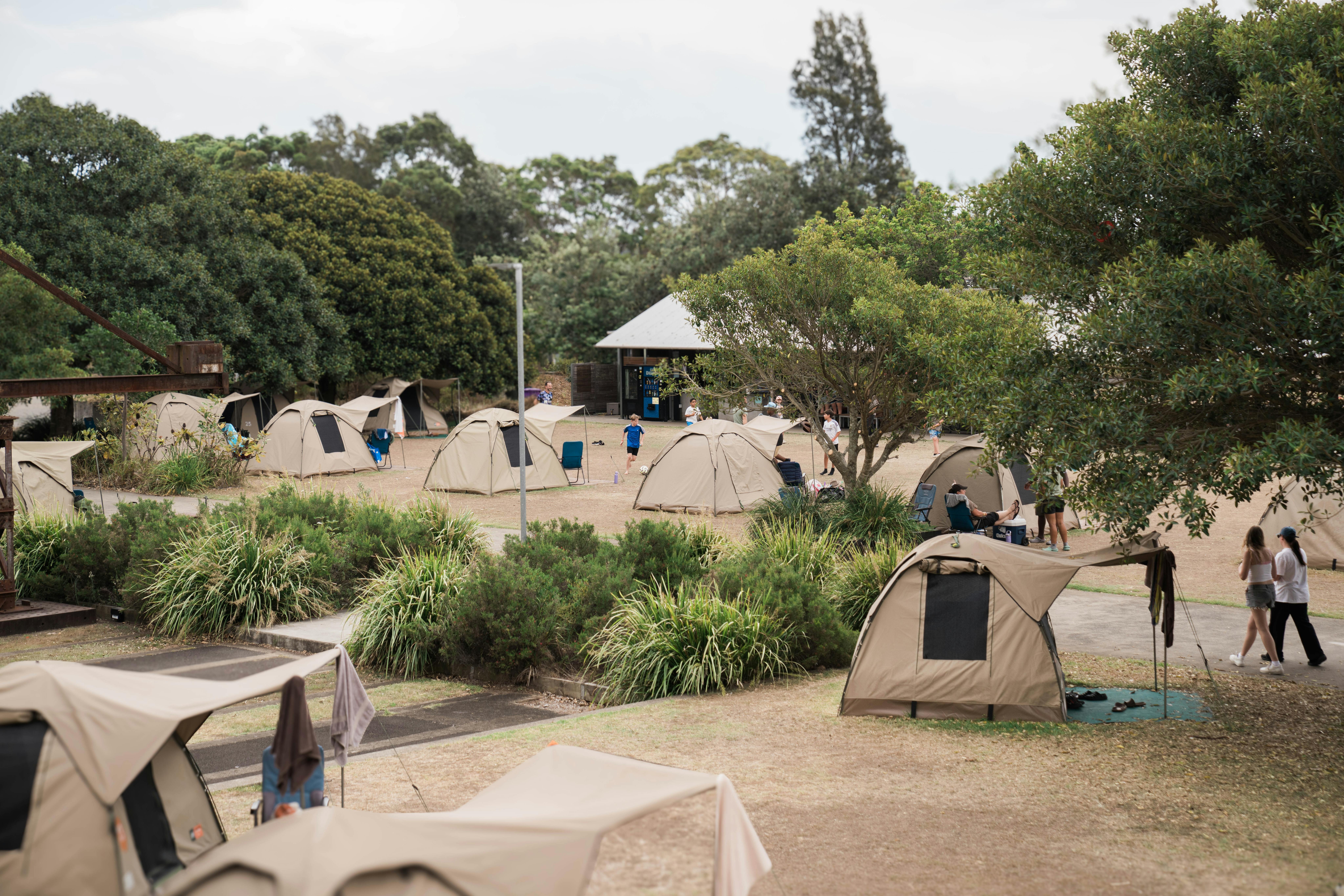 Cockatoo Island's waterfront campground