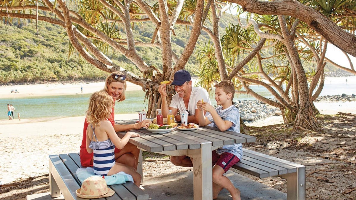 Family Picnic by the Beach