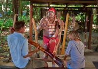 Traditional instrument didgeridoo playing