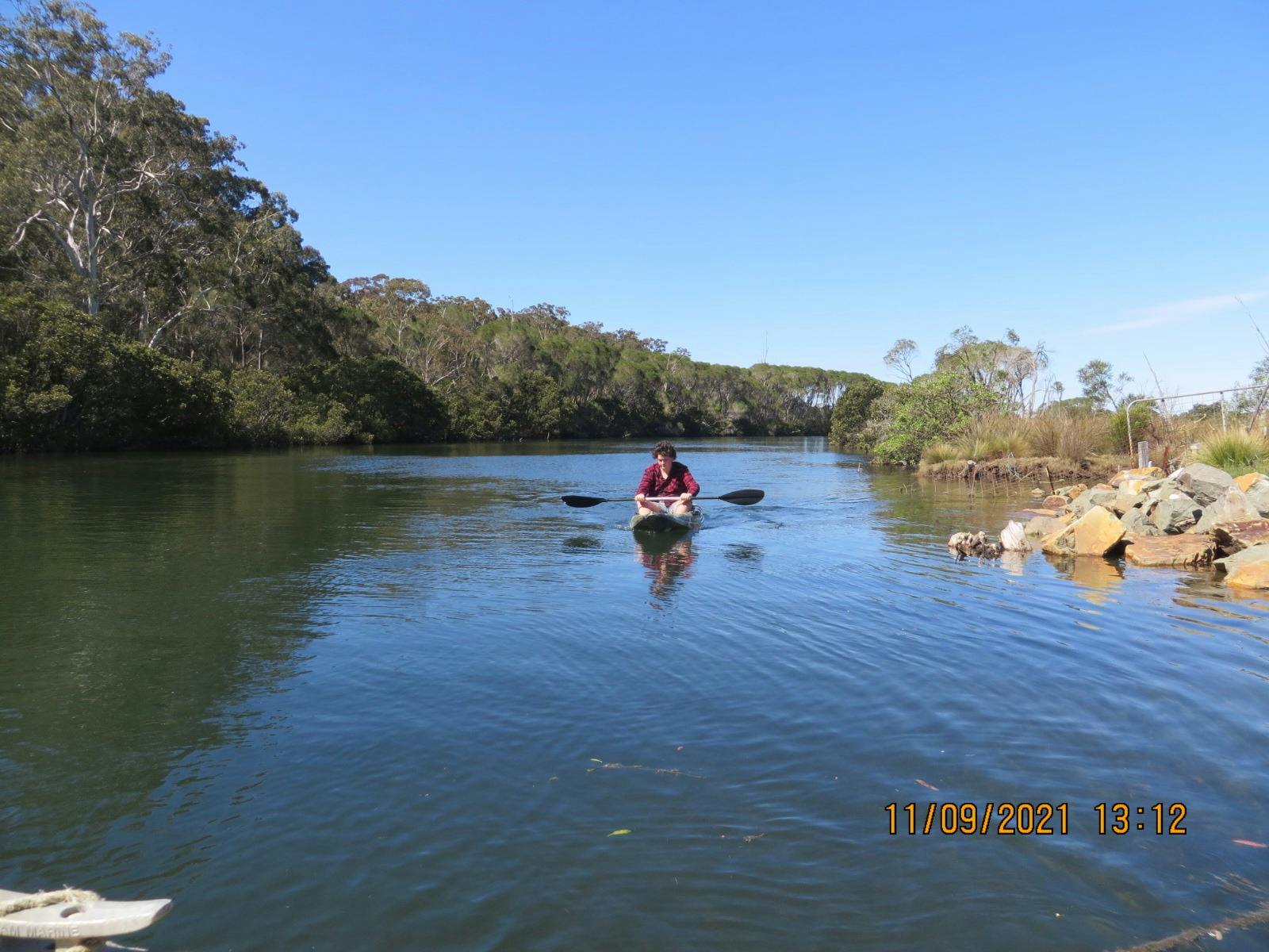 kayak on Boggy creek