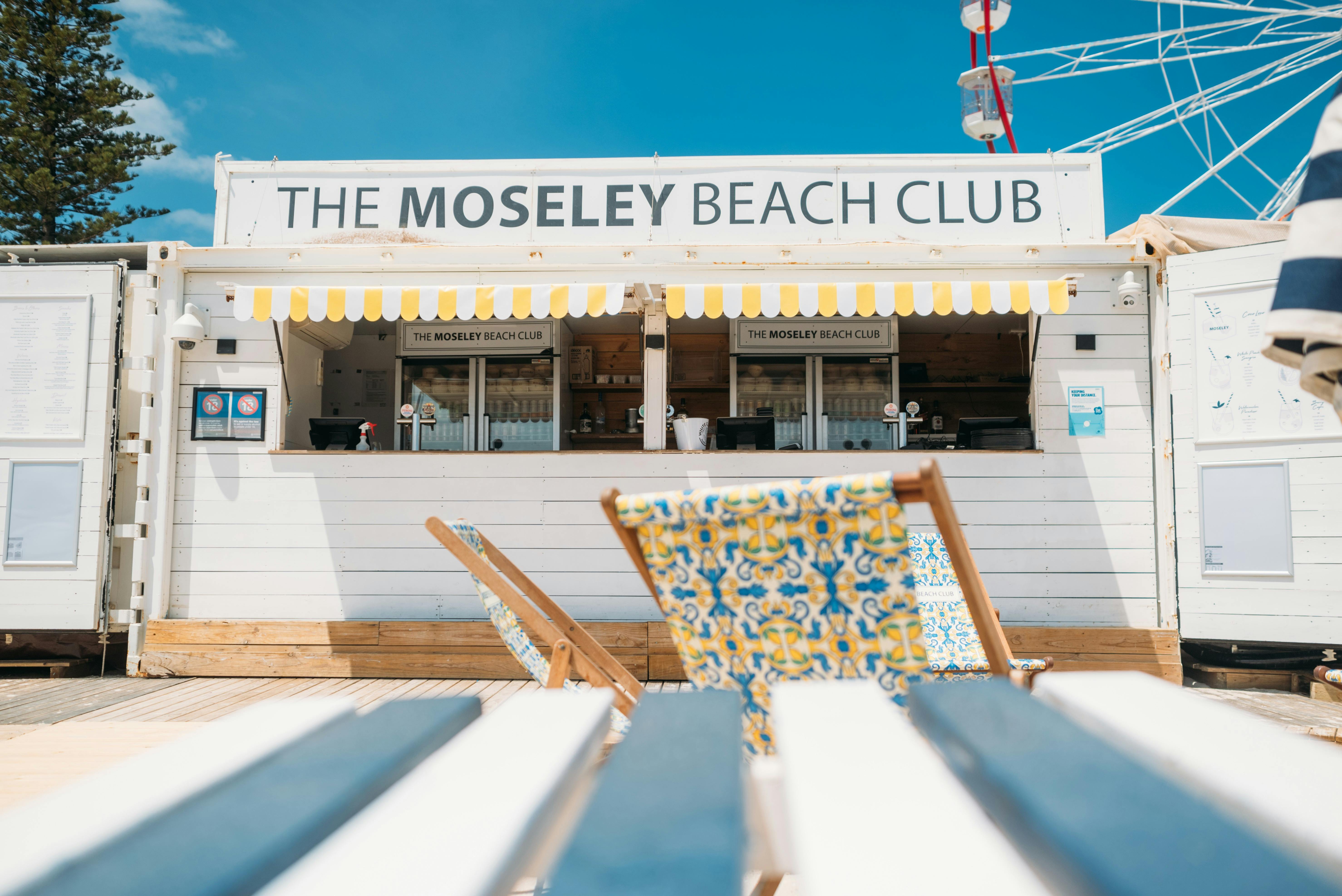 Front bar at Moseley Beach Club