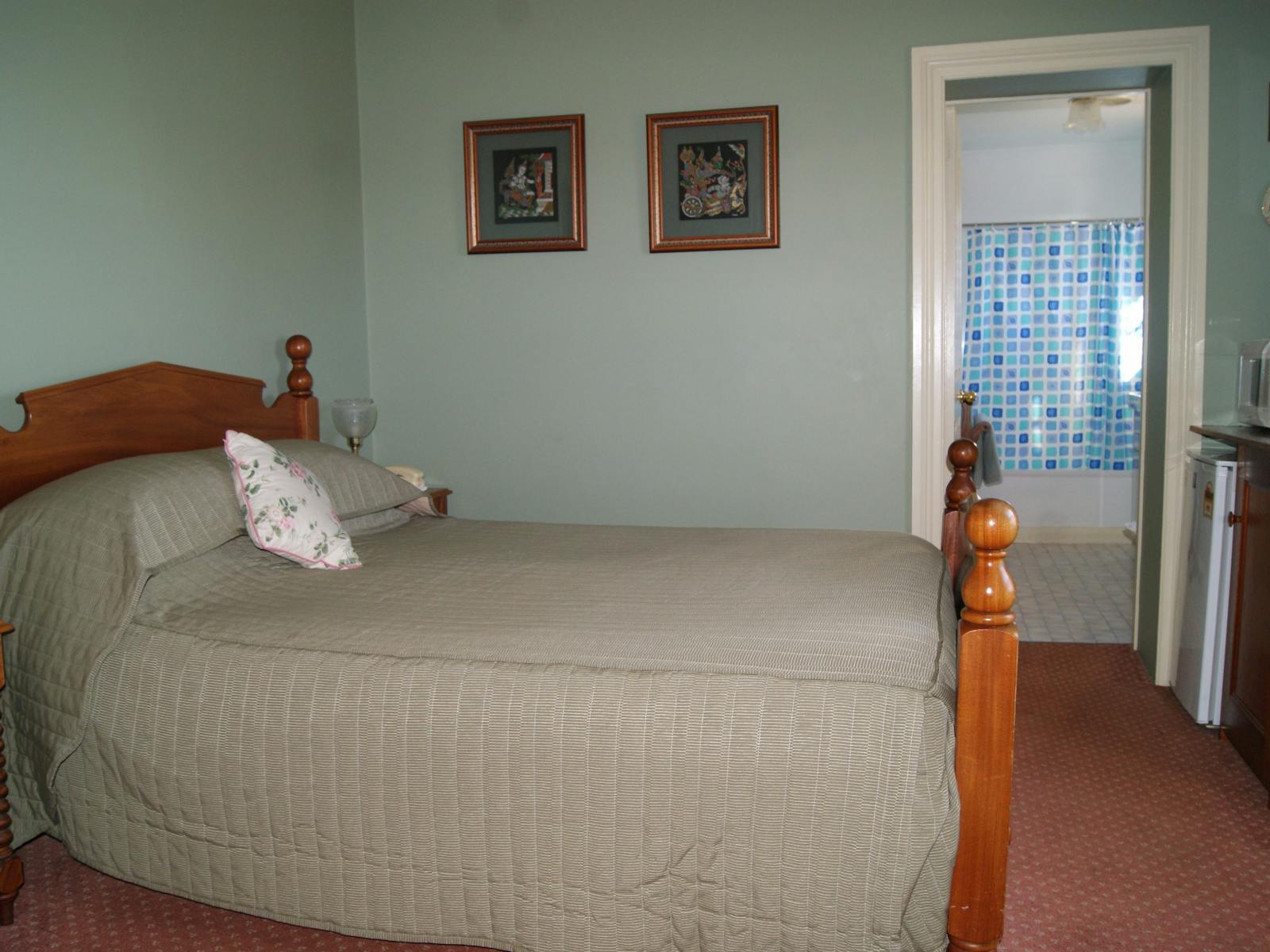 queen bedroom part of the Family room on the first floor of the house