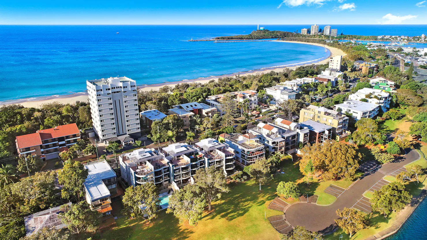 Just across the road to the amazing Mooloolaba Beach