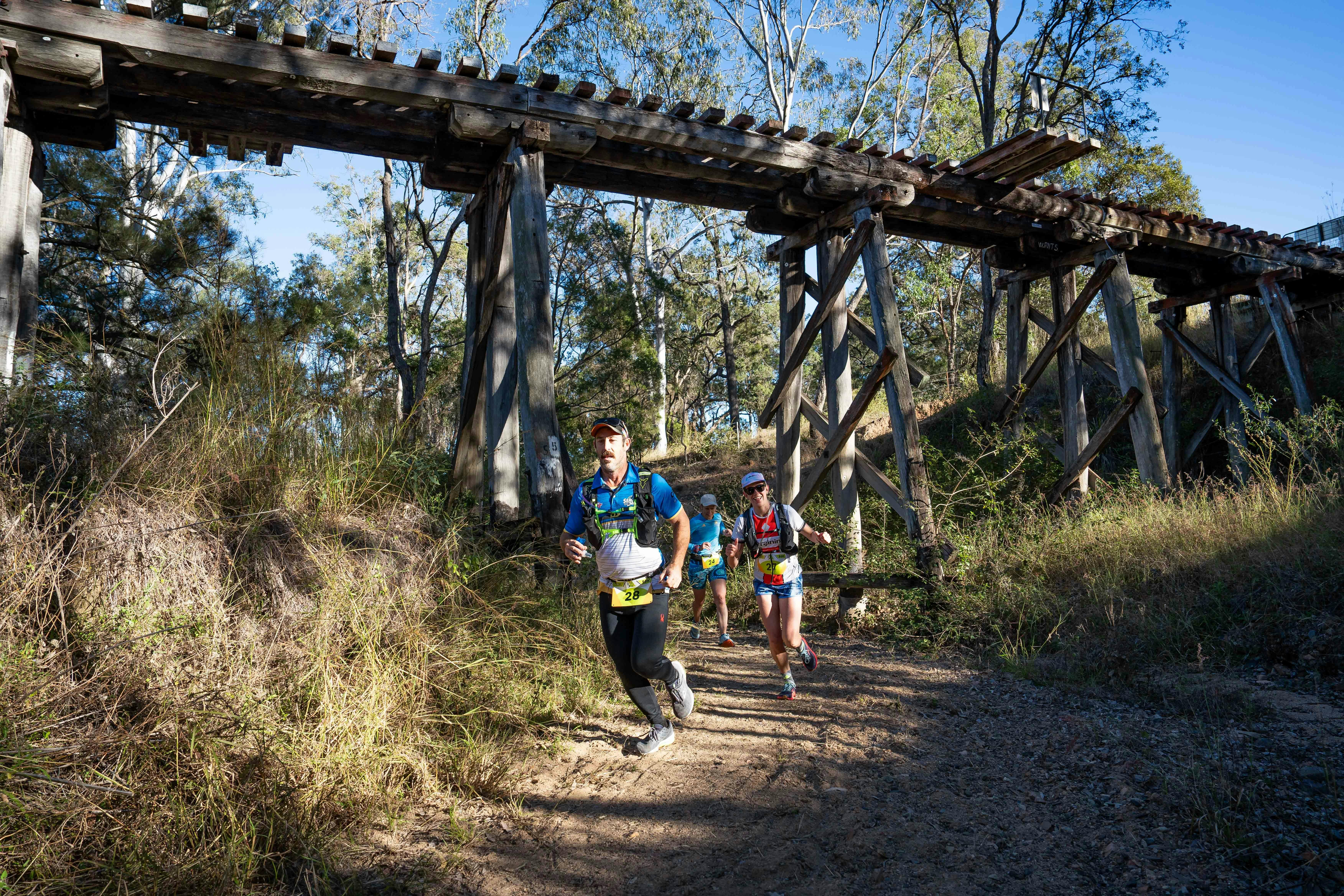 Runners on trail