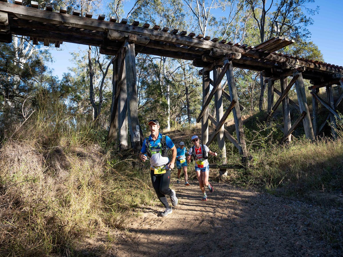 Runners on trail