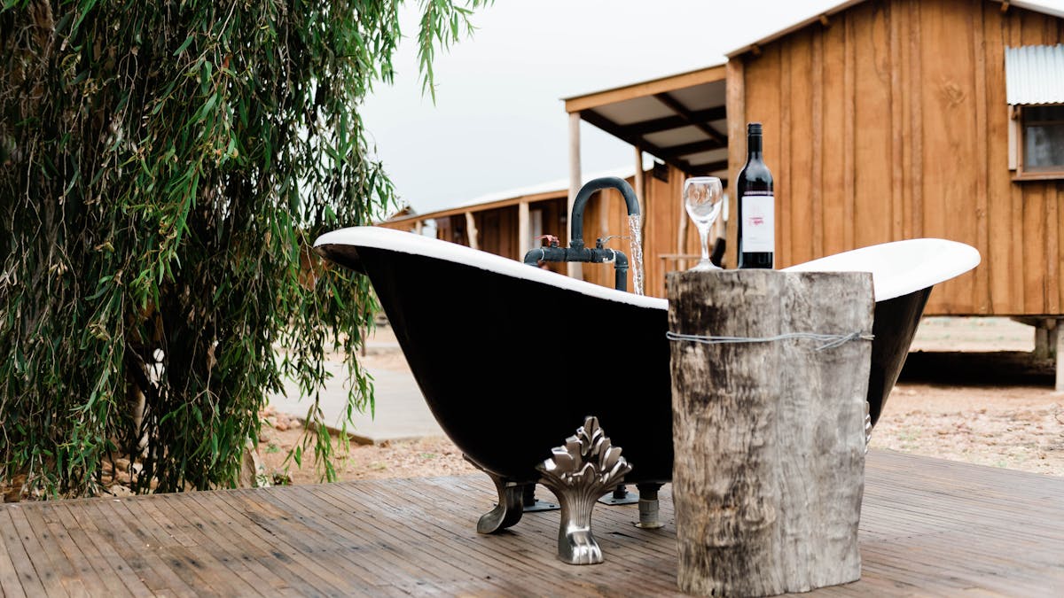 soak in our outdoor baths