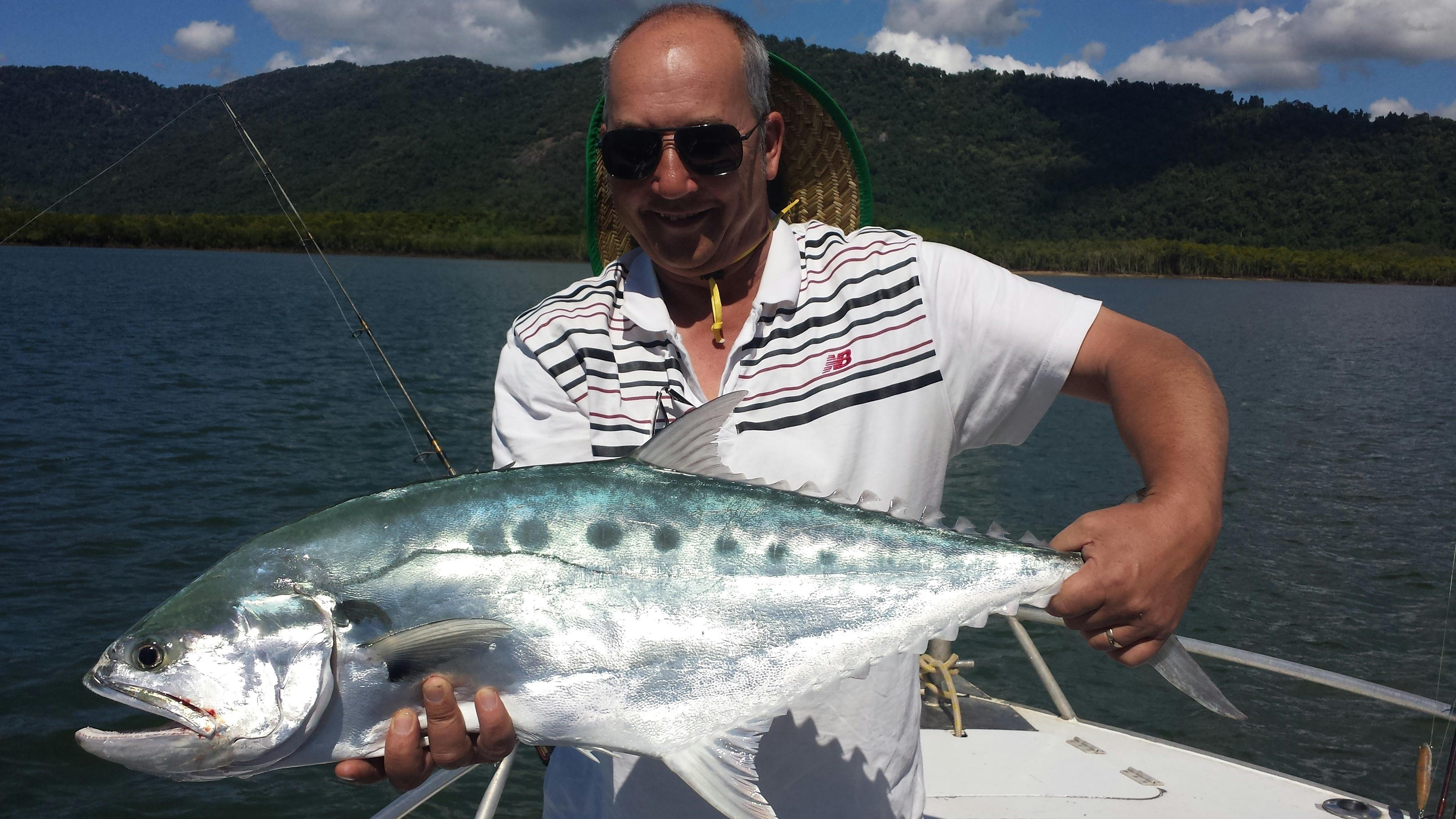 River fishing with Poppers for Queenfish