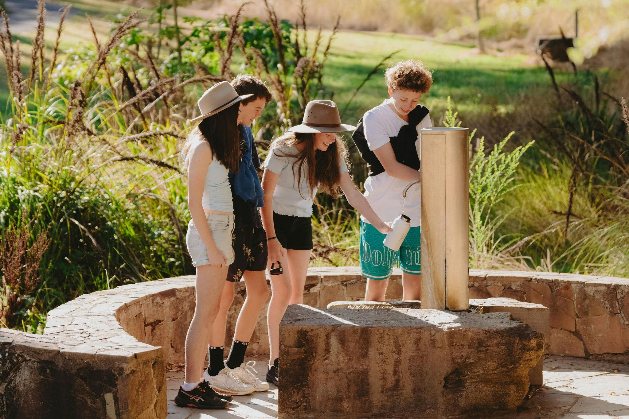 Drinking mineral water