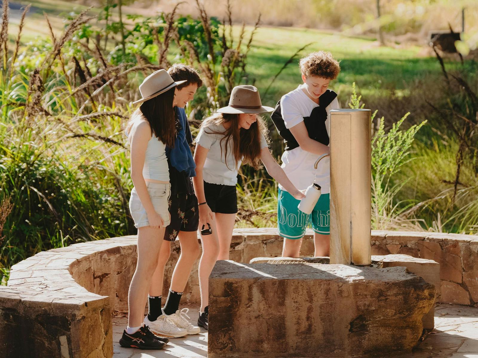Drinking mineral water